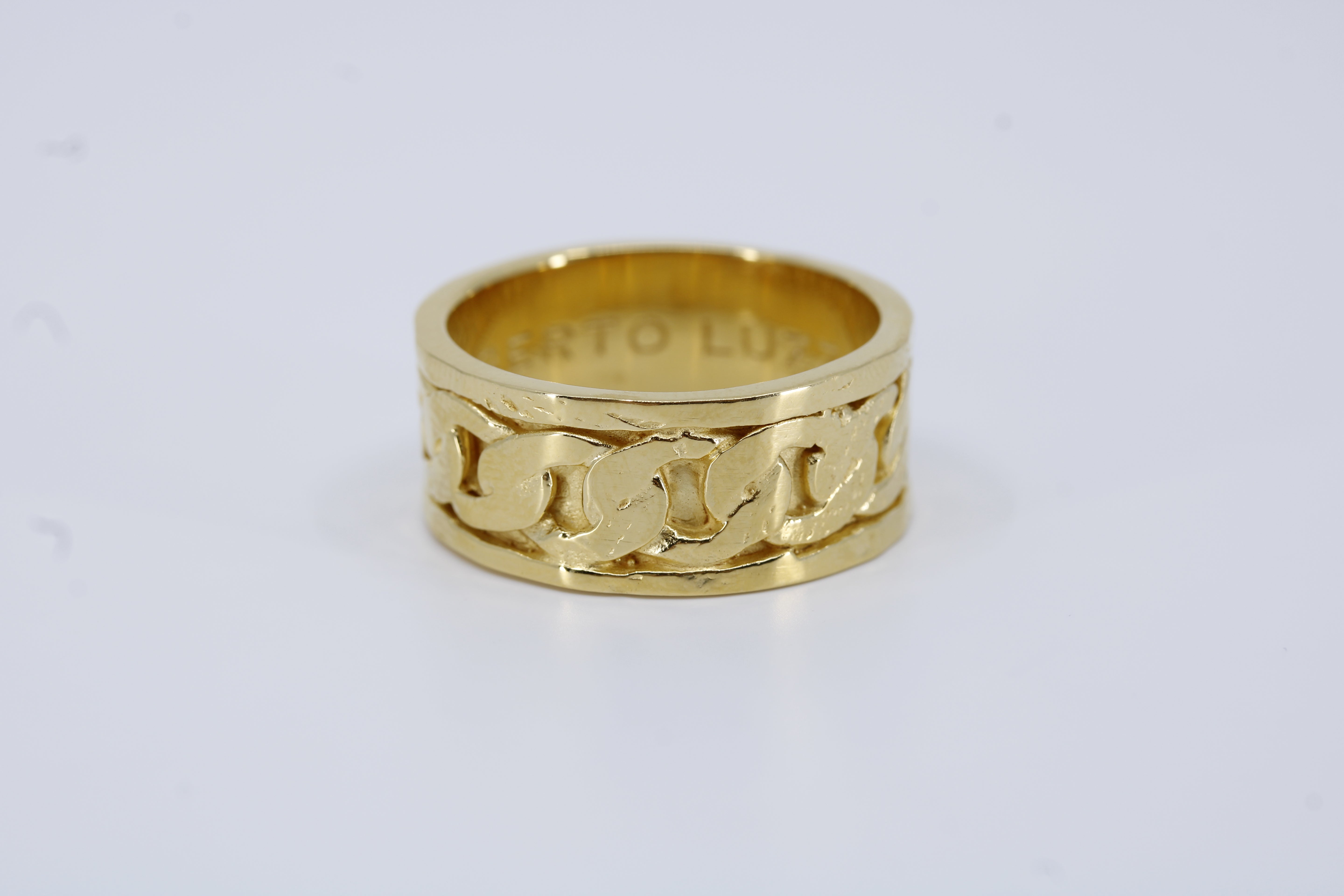 AL CANAL 18K Gold Vermeil Inset Band Ring