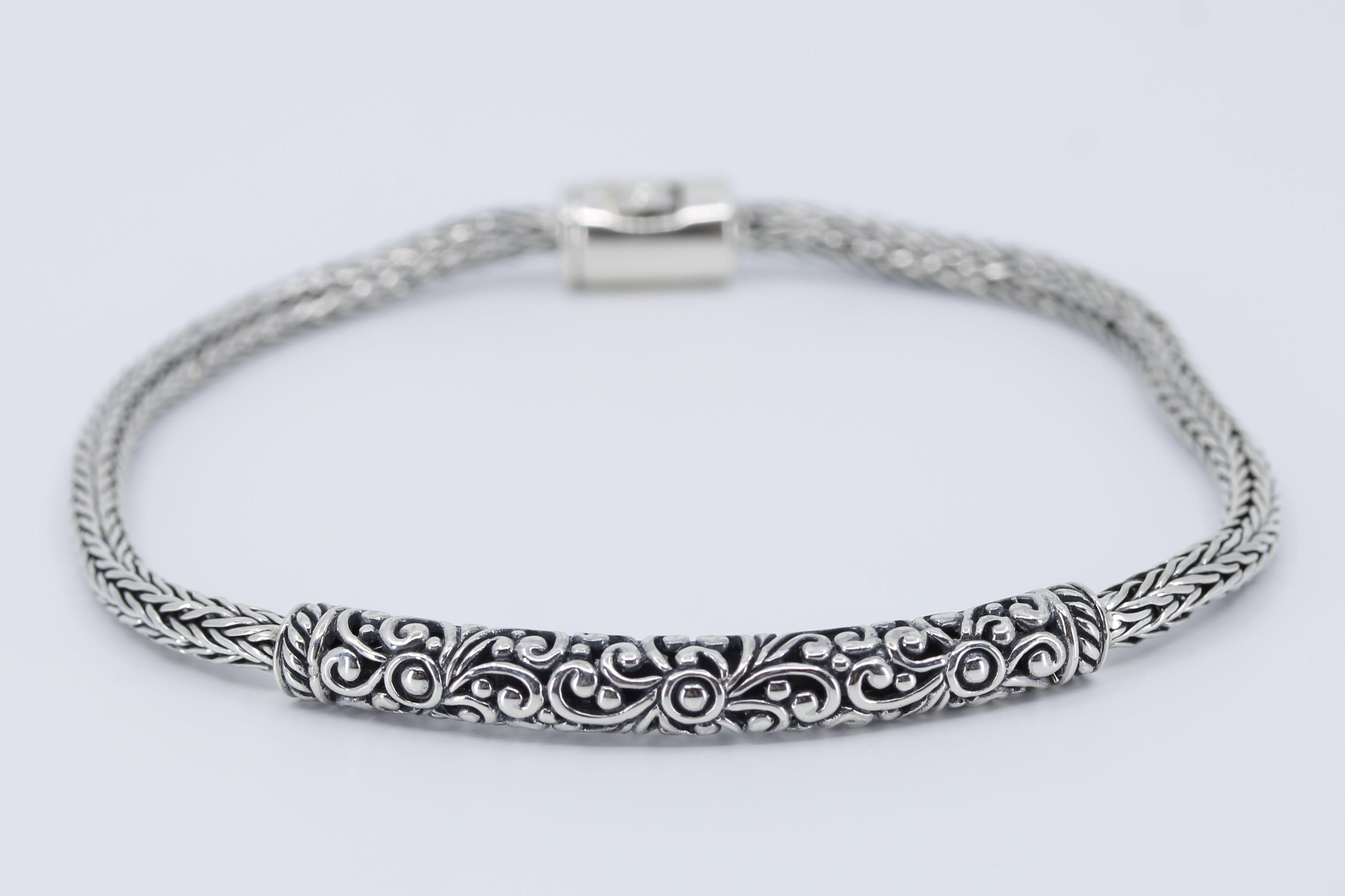 SREYA Carved Station Bracelet