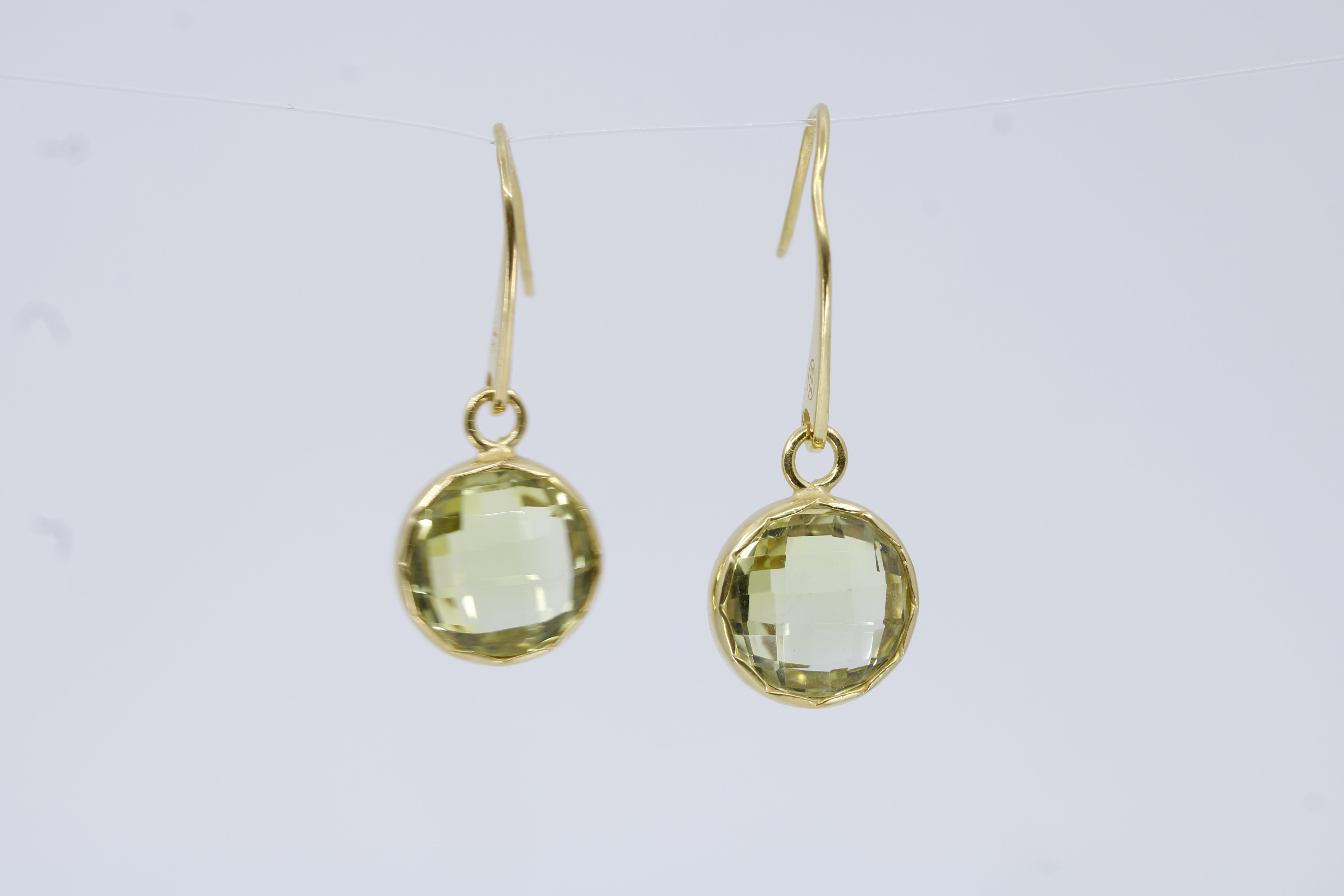 Il Gattopardo Lemon Quartz Single-stone Drop Earrings