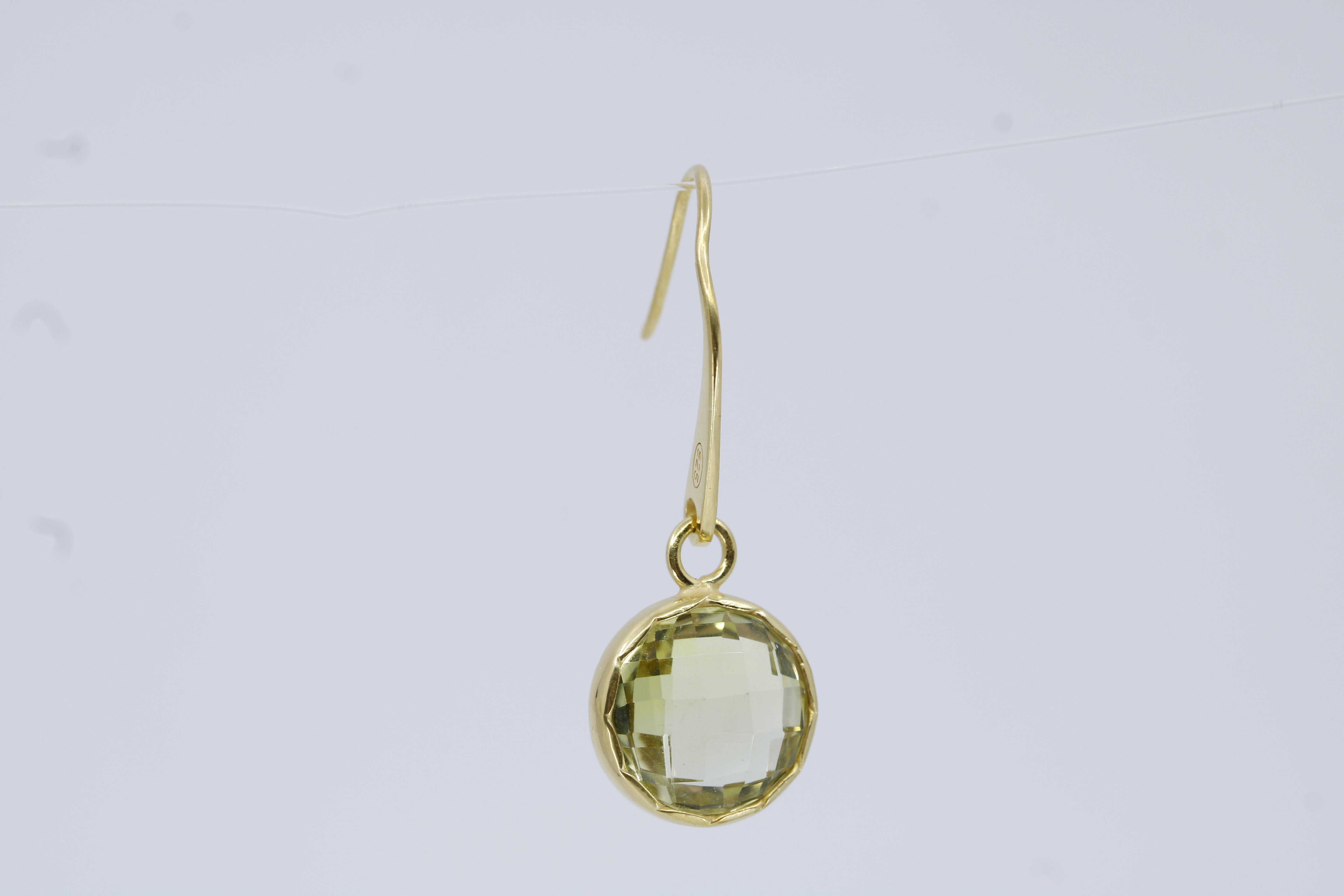 Il Gattopardo Lemon Quartz Single-stone Drop Earrings
