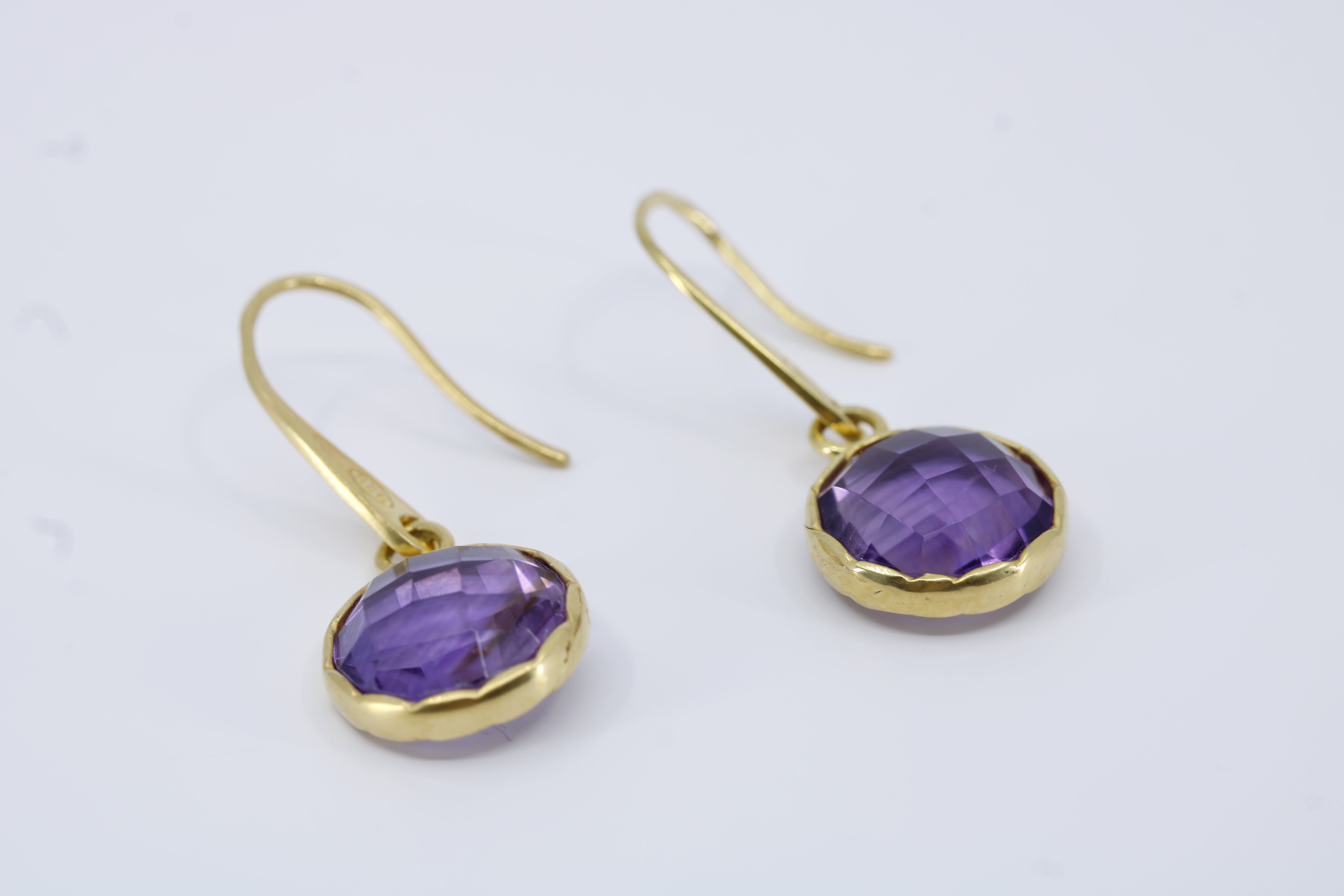 Il Gattopardo Amethyst Single-stone Drop Earrings