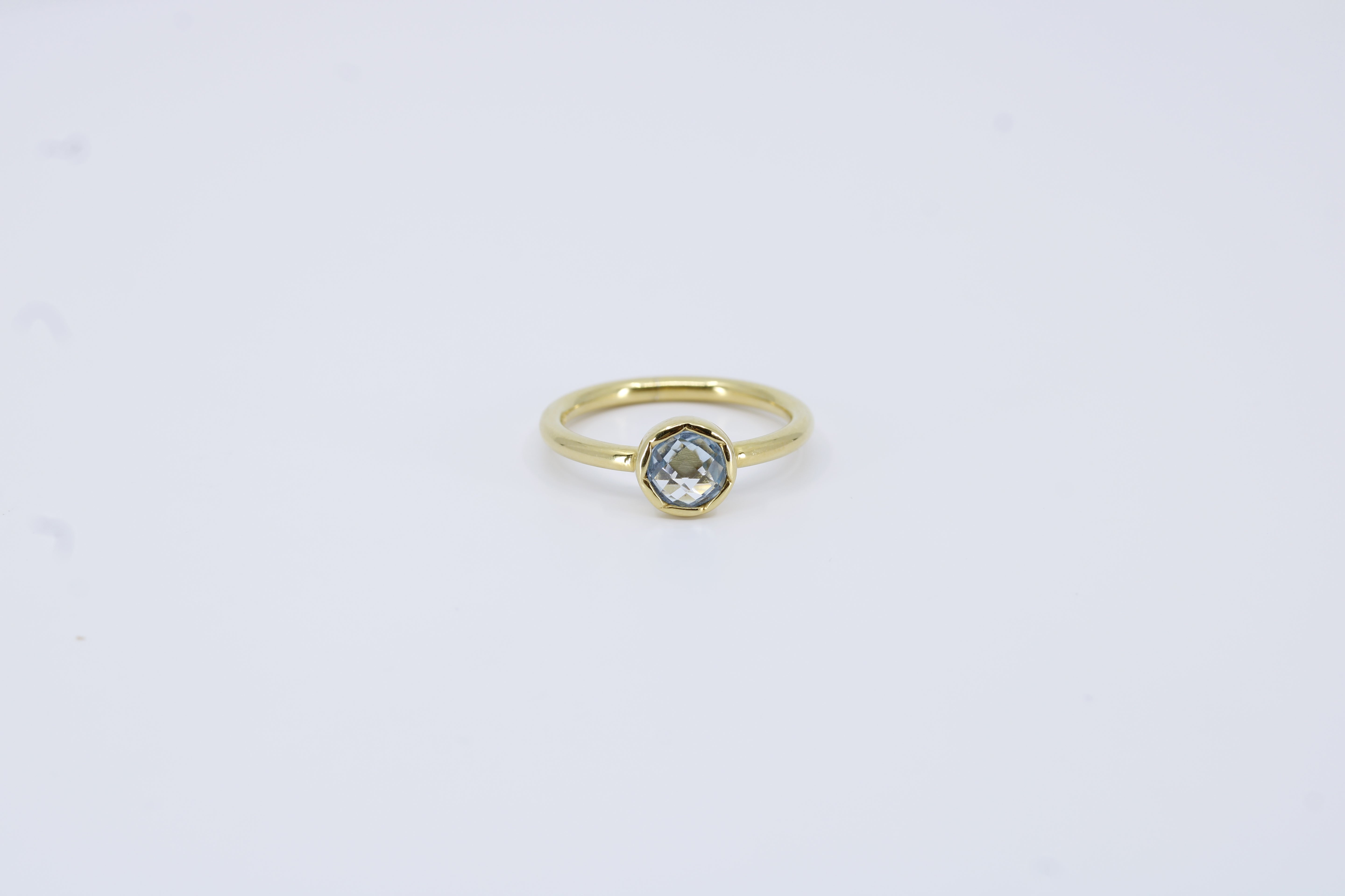 Luce Bezel Ring with Blue Topaz