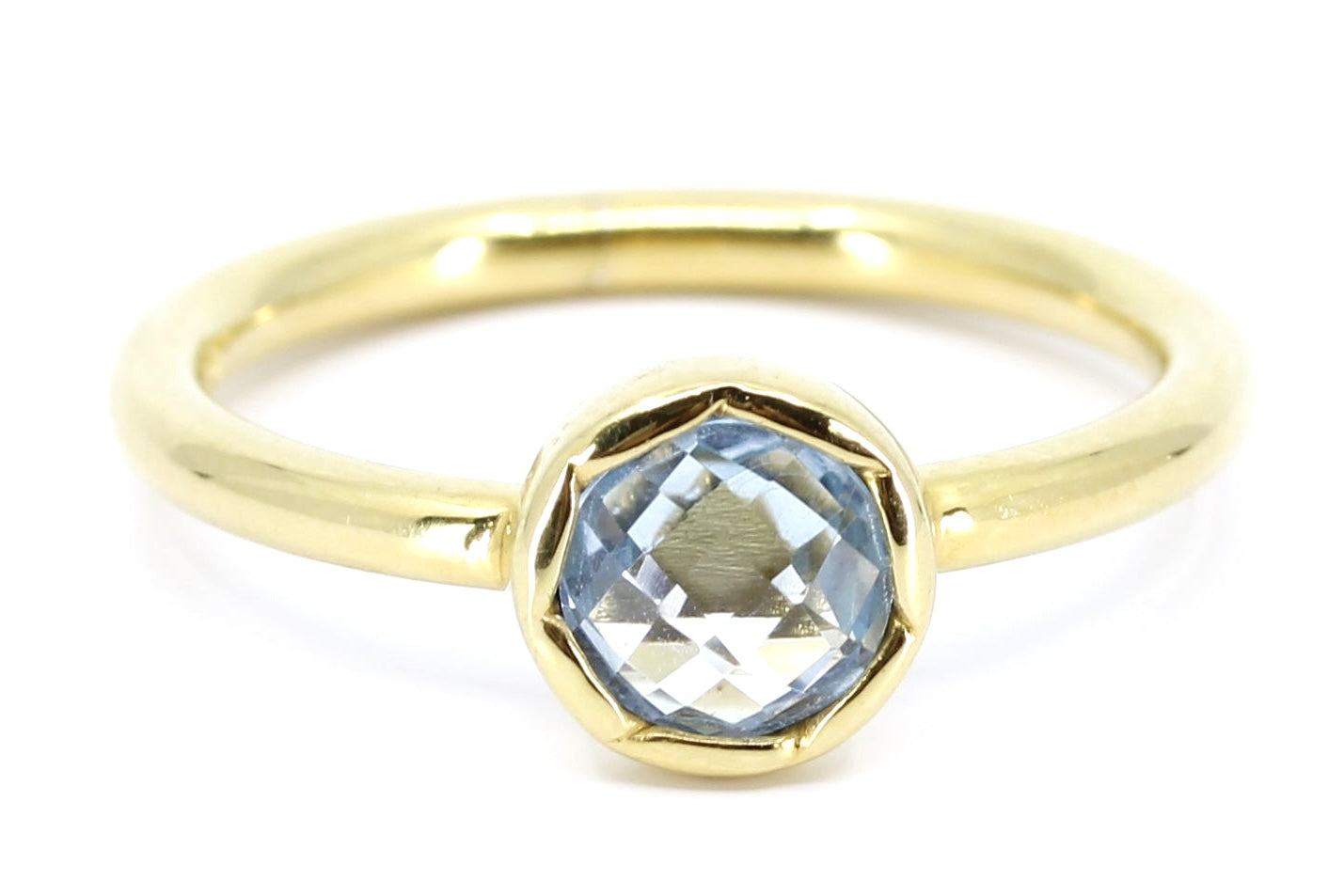 AURORA Bezel Ring with Blue Topaz