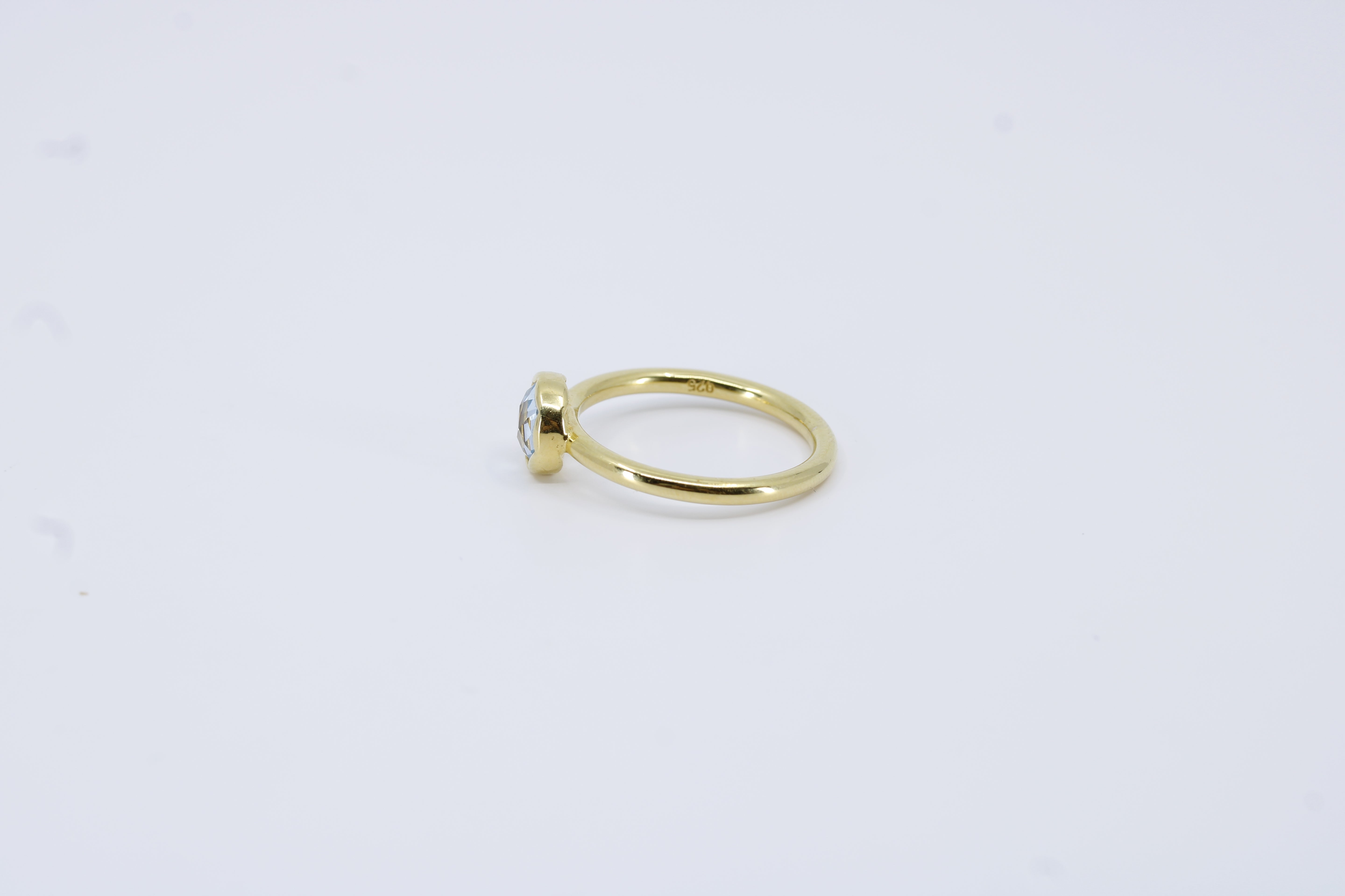 Luce Bezel Ring with Blue Topaz