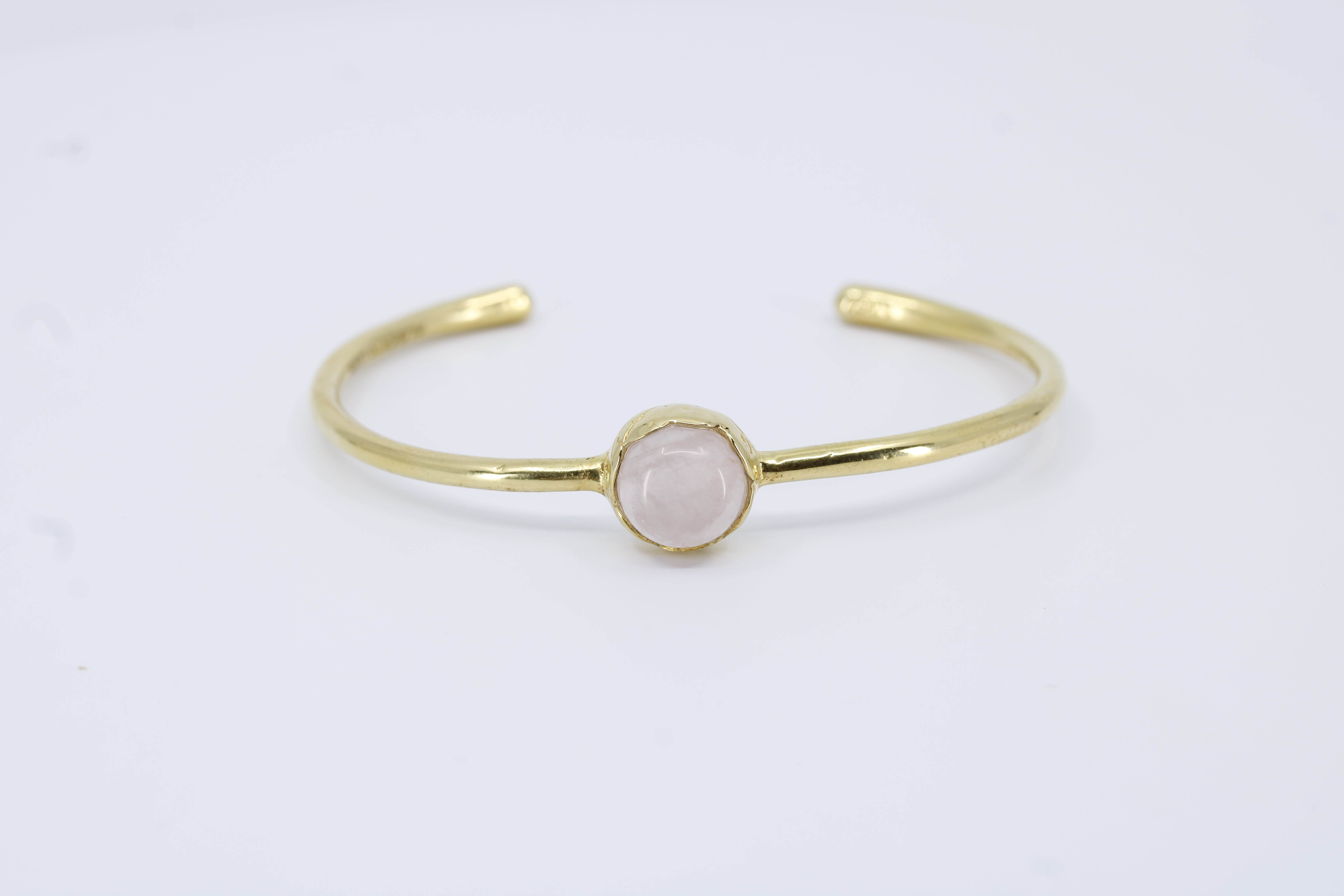 Il Gattopardo Domed Rose Quartz Cuff Bracelet