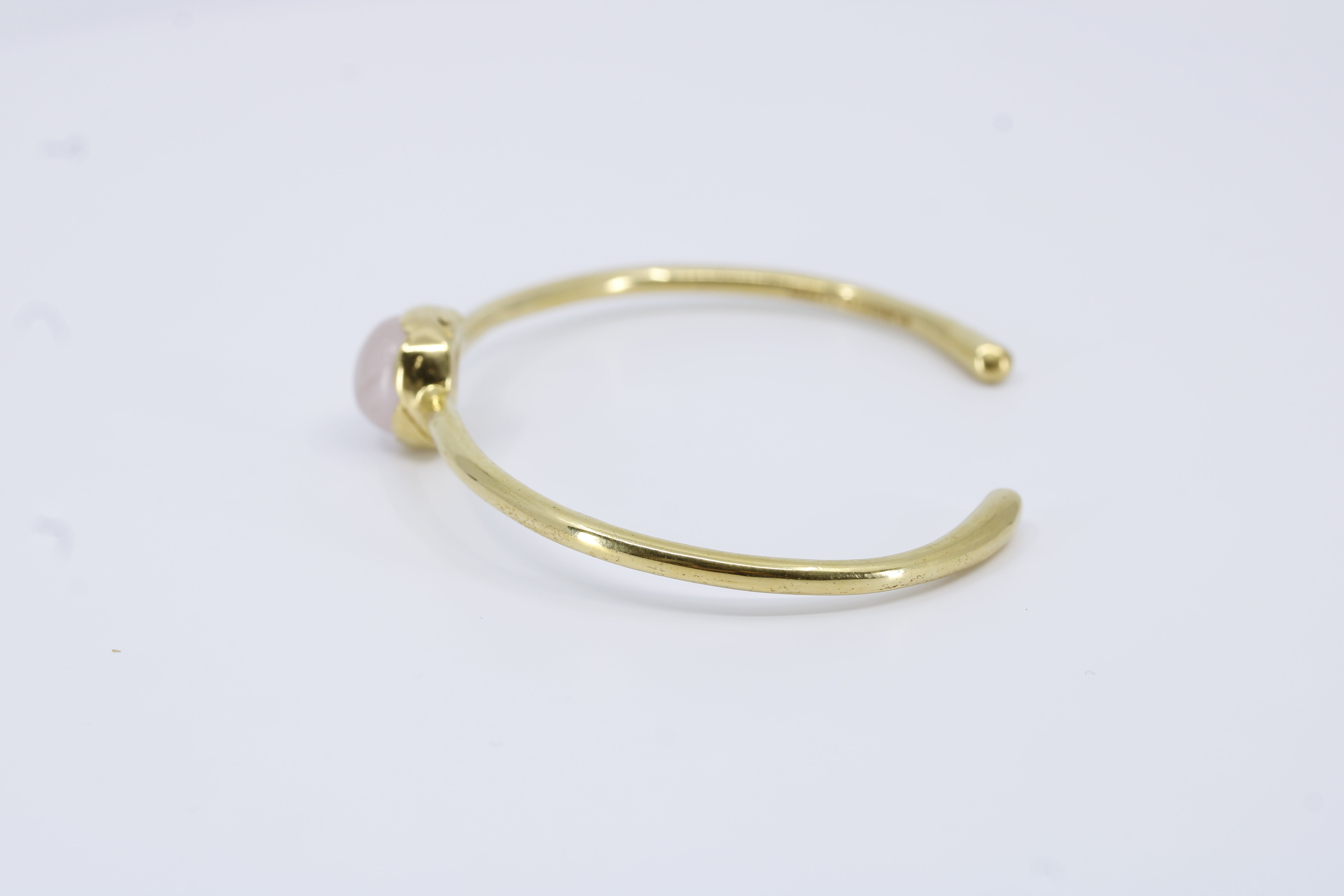 Il Gattopardo Domed Rose Quartz Cuff Bracelet