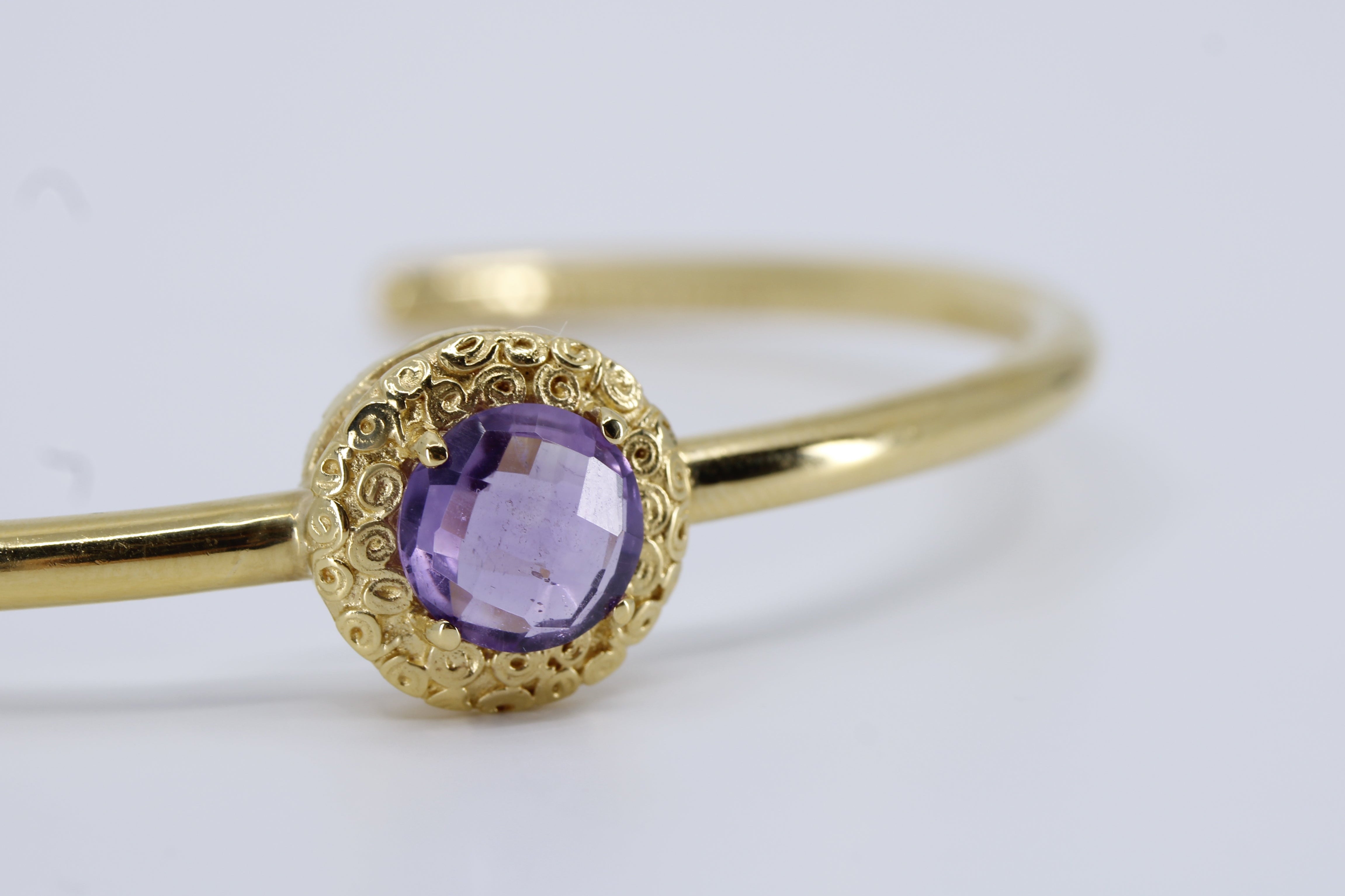 AURORA Amethyst Cuff Bracelet