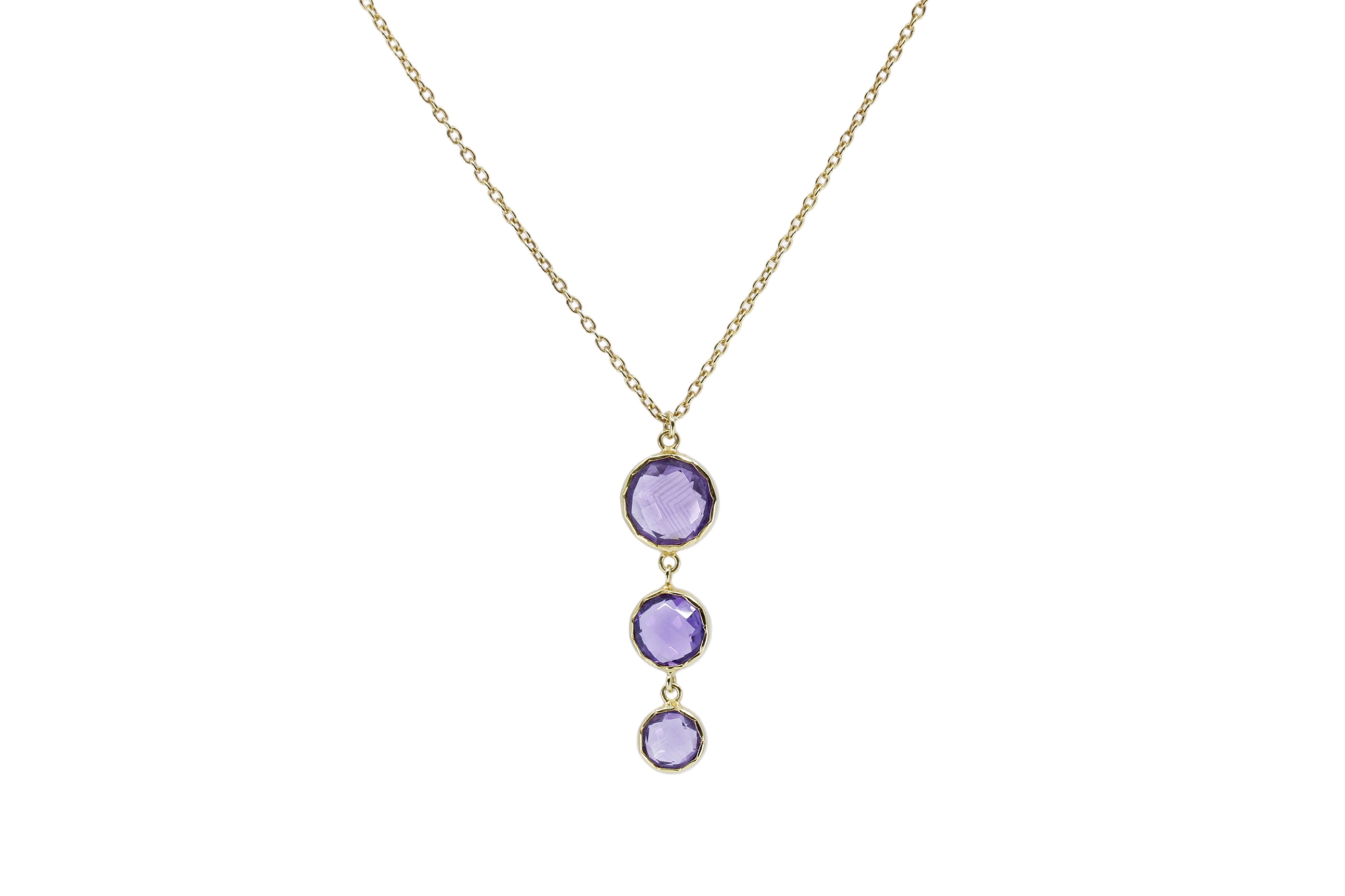 ETHERNA Amethyst Drop Pendant Necklace