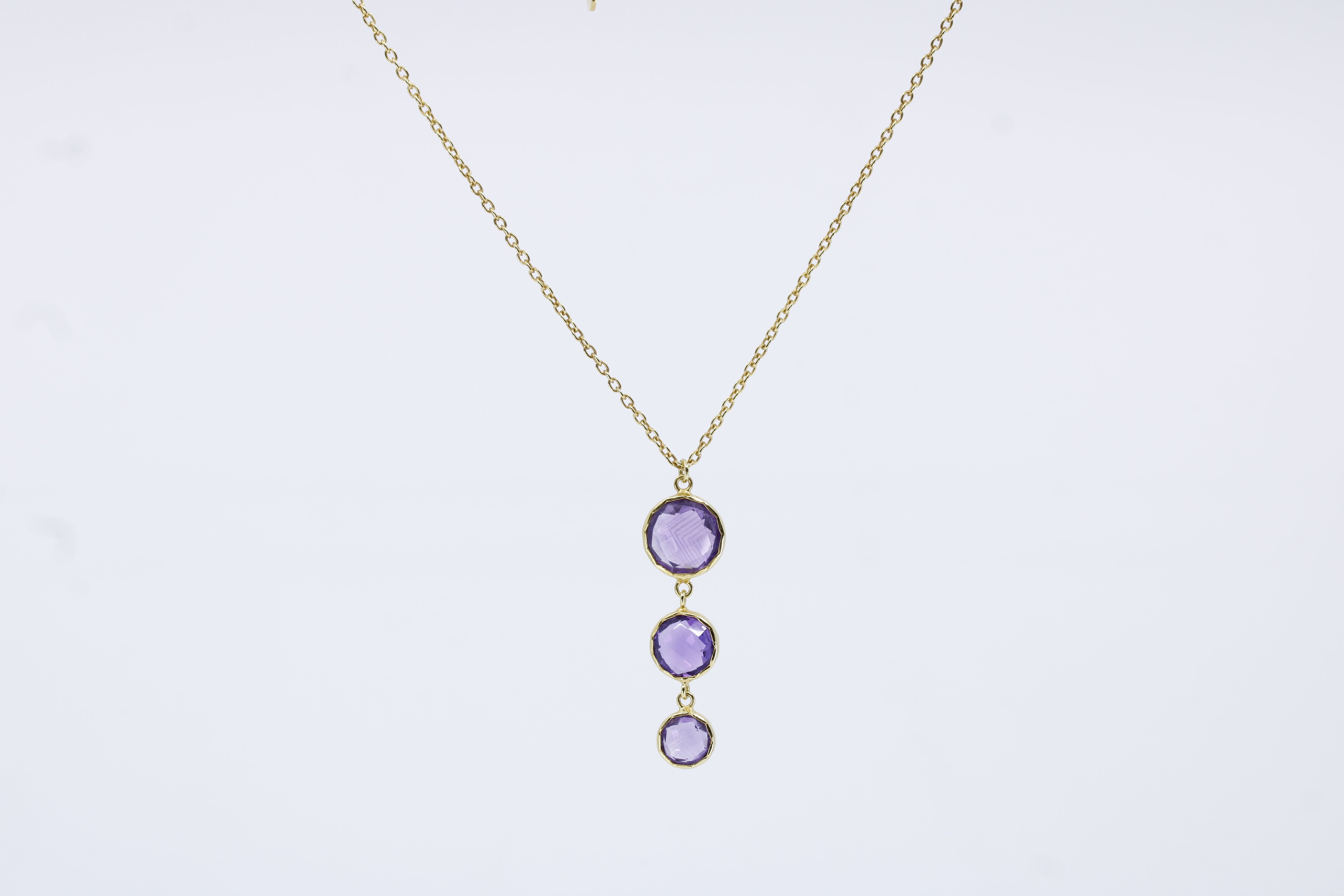 Il Gattopardo Amethyst Drop Pendant Necklace