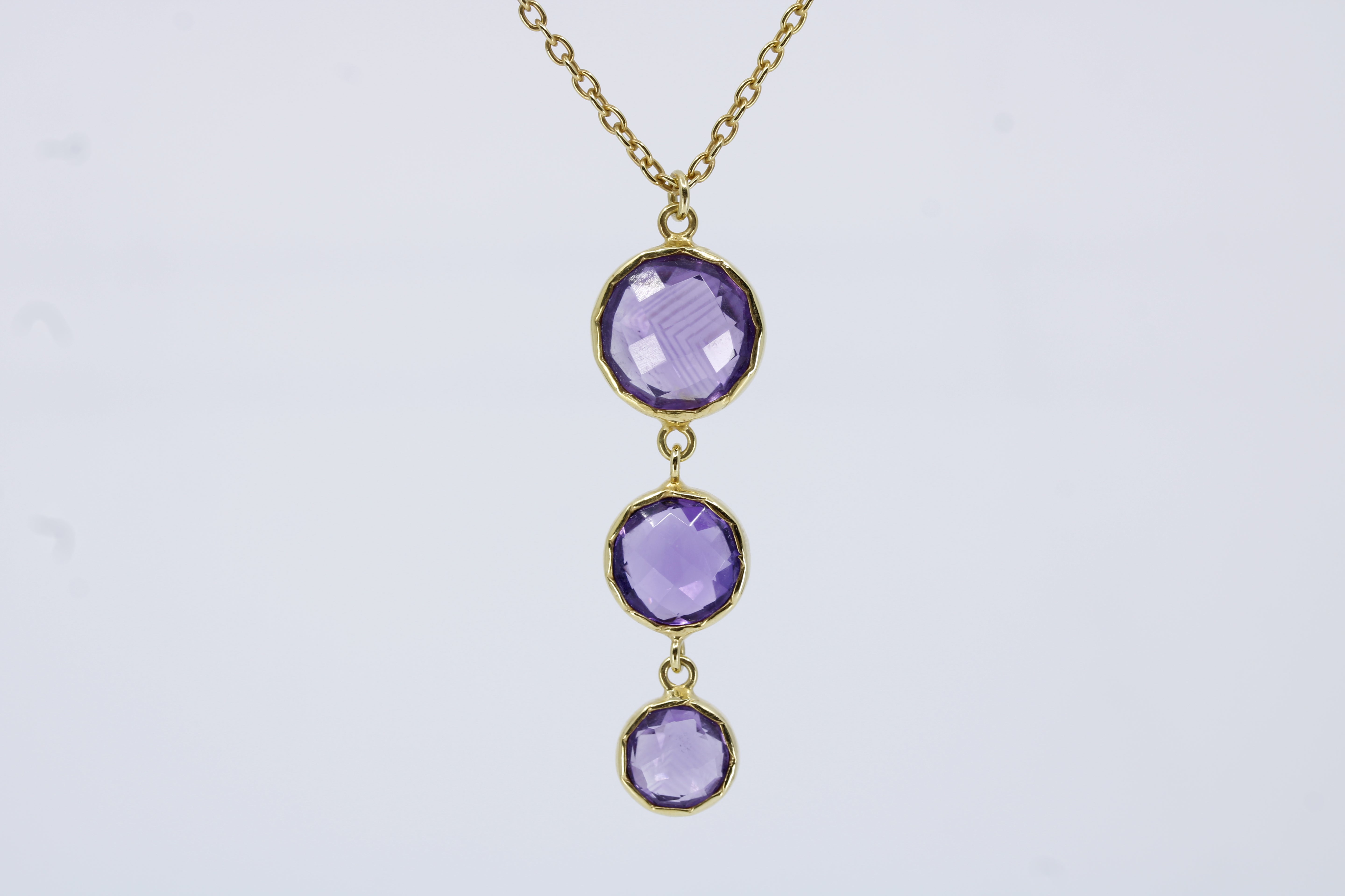 Il Gattopardo Amethyst Drop Pendant Necklace