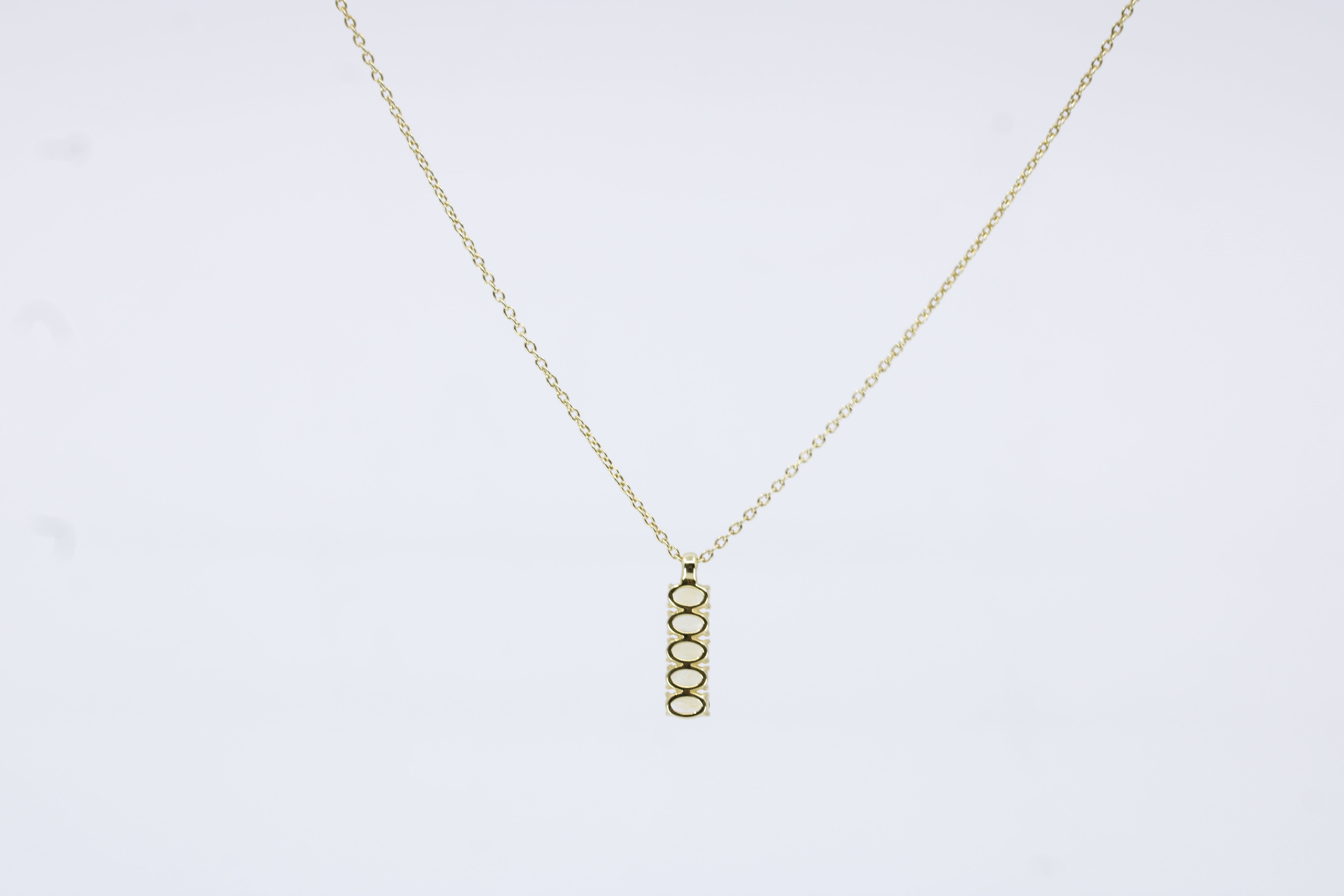 High Line Citrine Bar Pendant Necklace