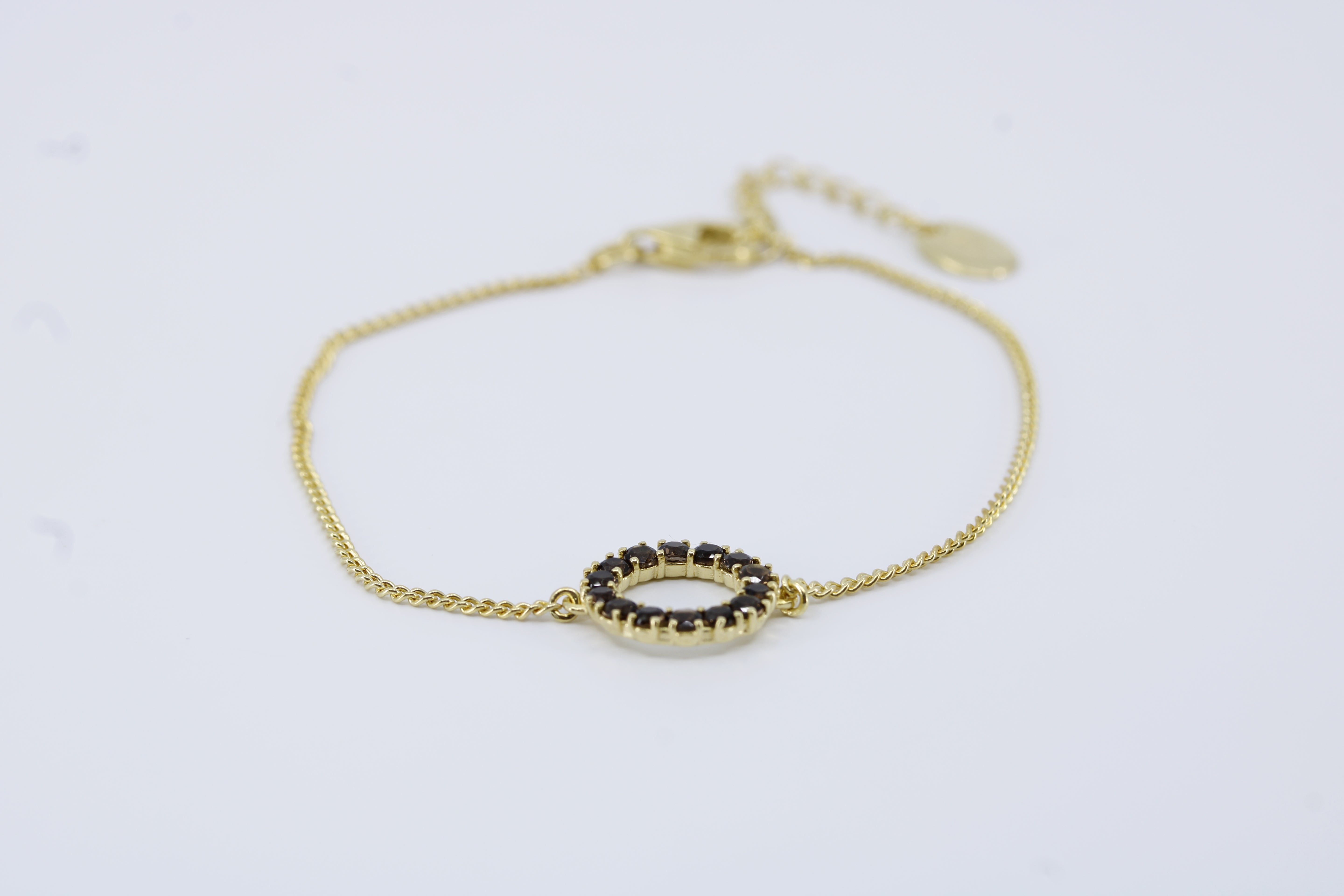 Salina Chain Link Bracelet with Smoky Quartz
