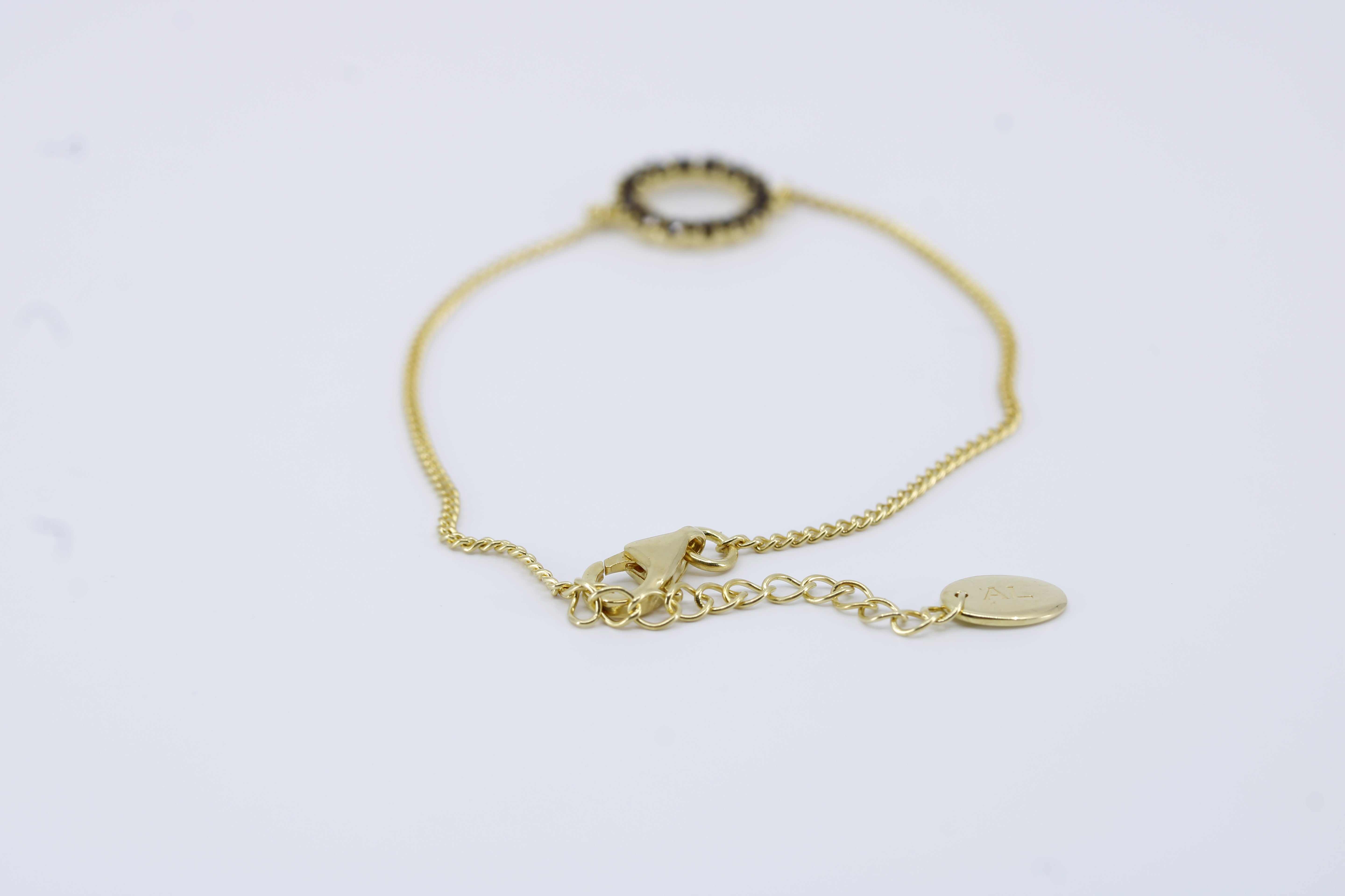 Salina Chain Link Bracelet with Smoky Quartz
