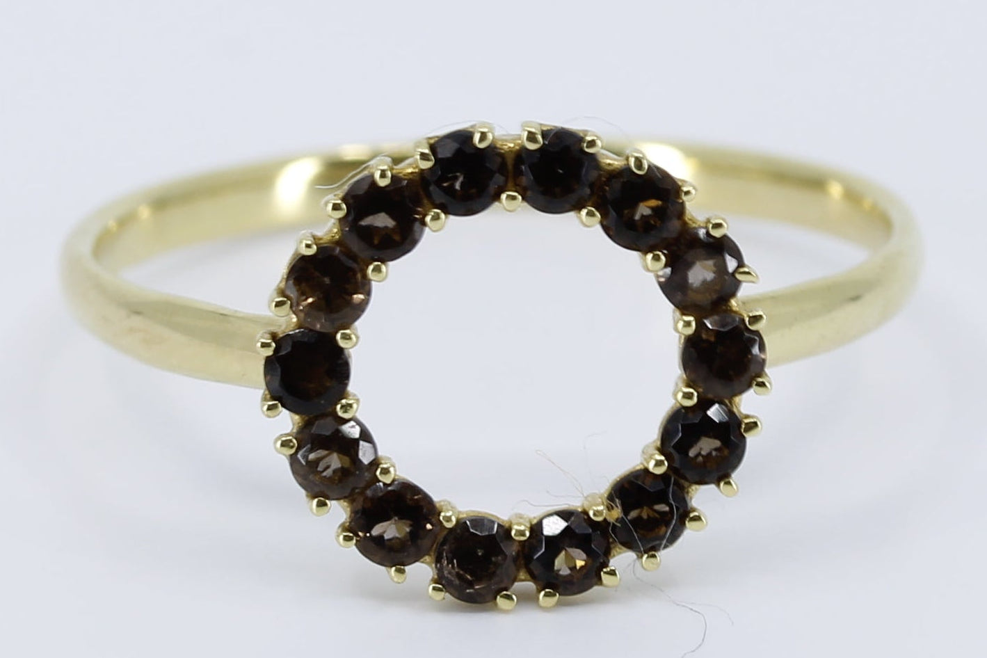 HARMONIA Band Ring with Smoky Quartz