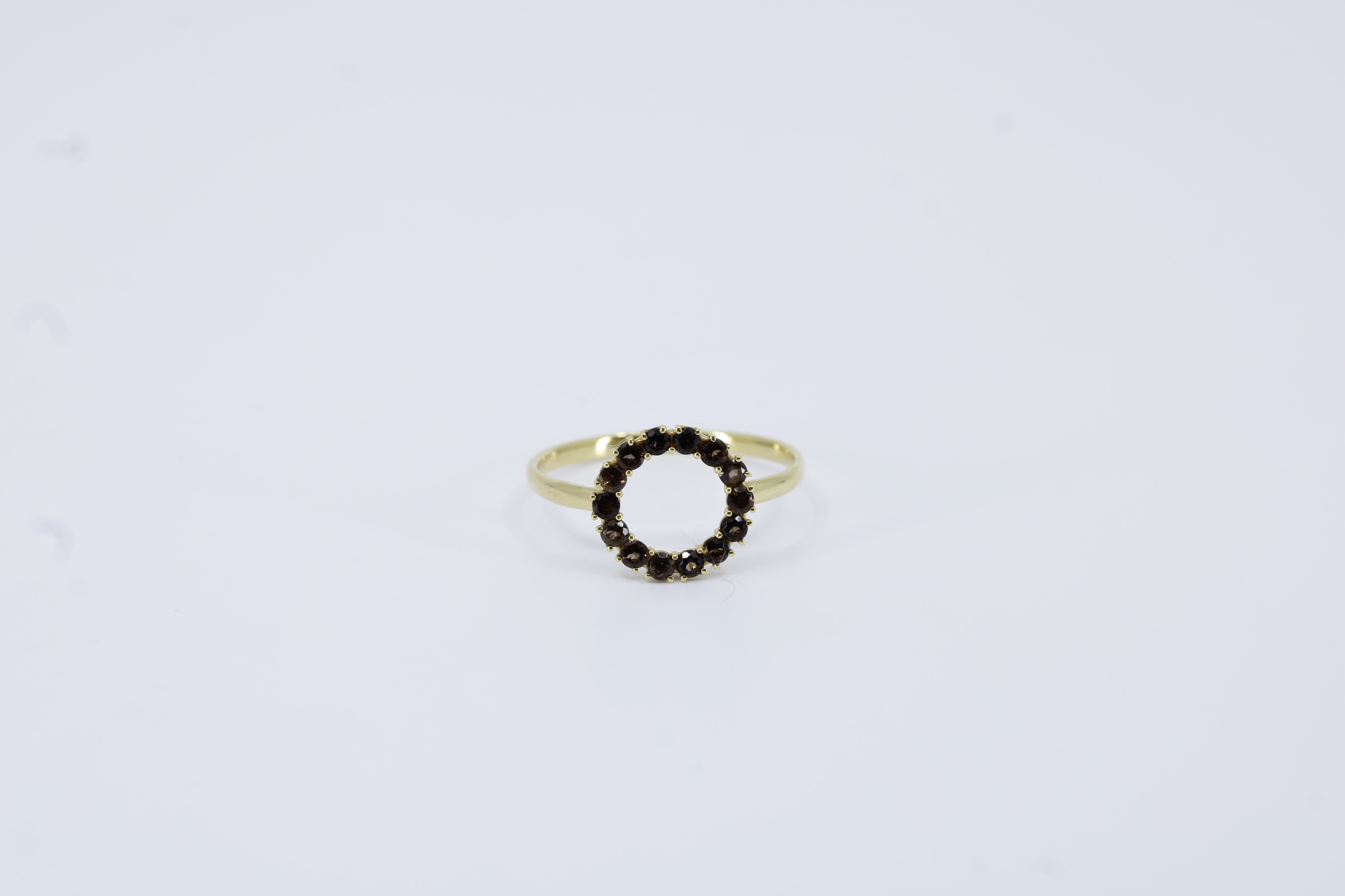 Salina Band Ring with Smoky Quartz