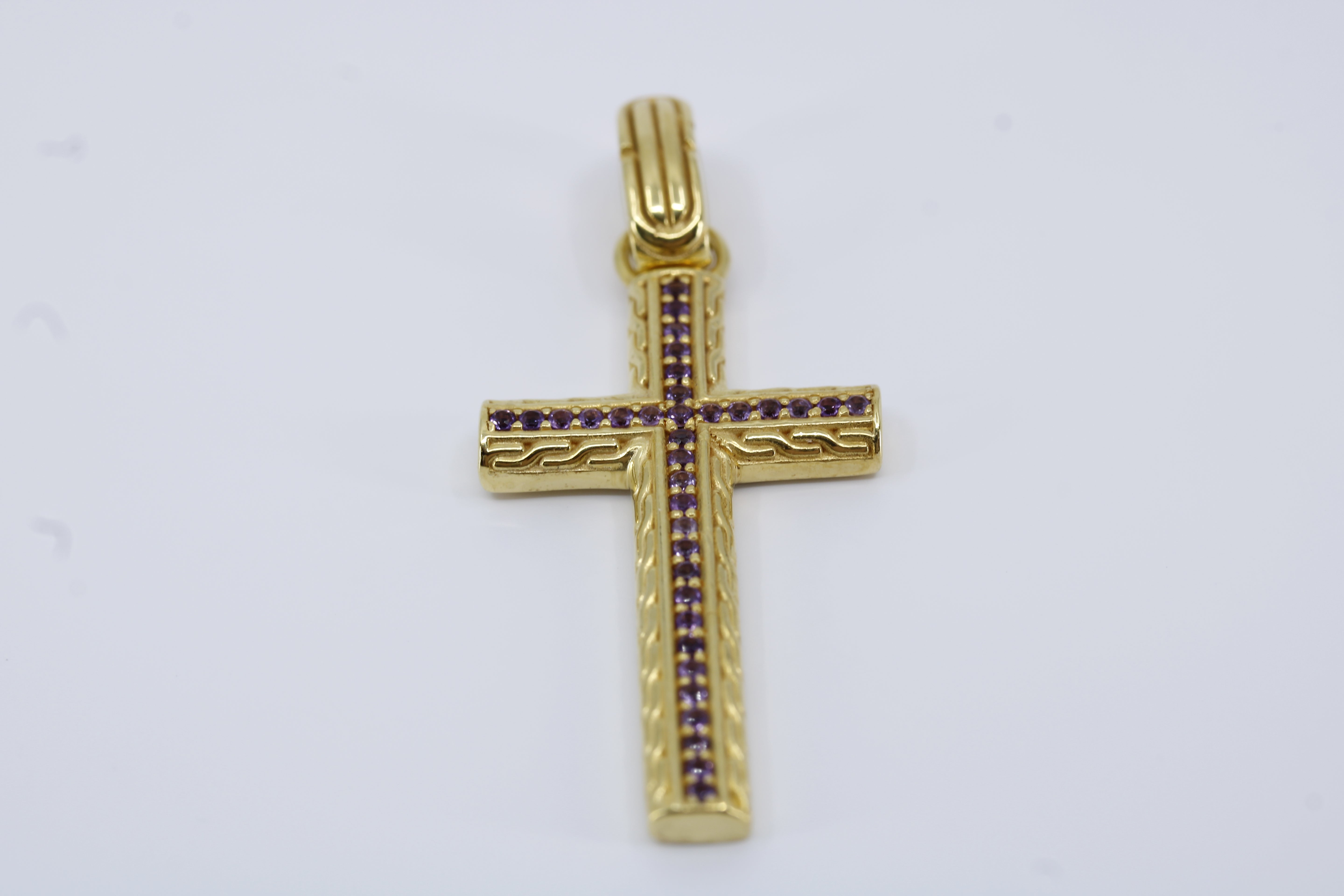 Casa Bali 18K Gold Vermeil Amethyst Cross