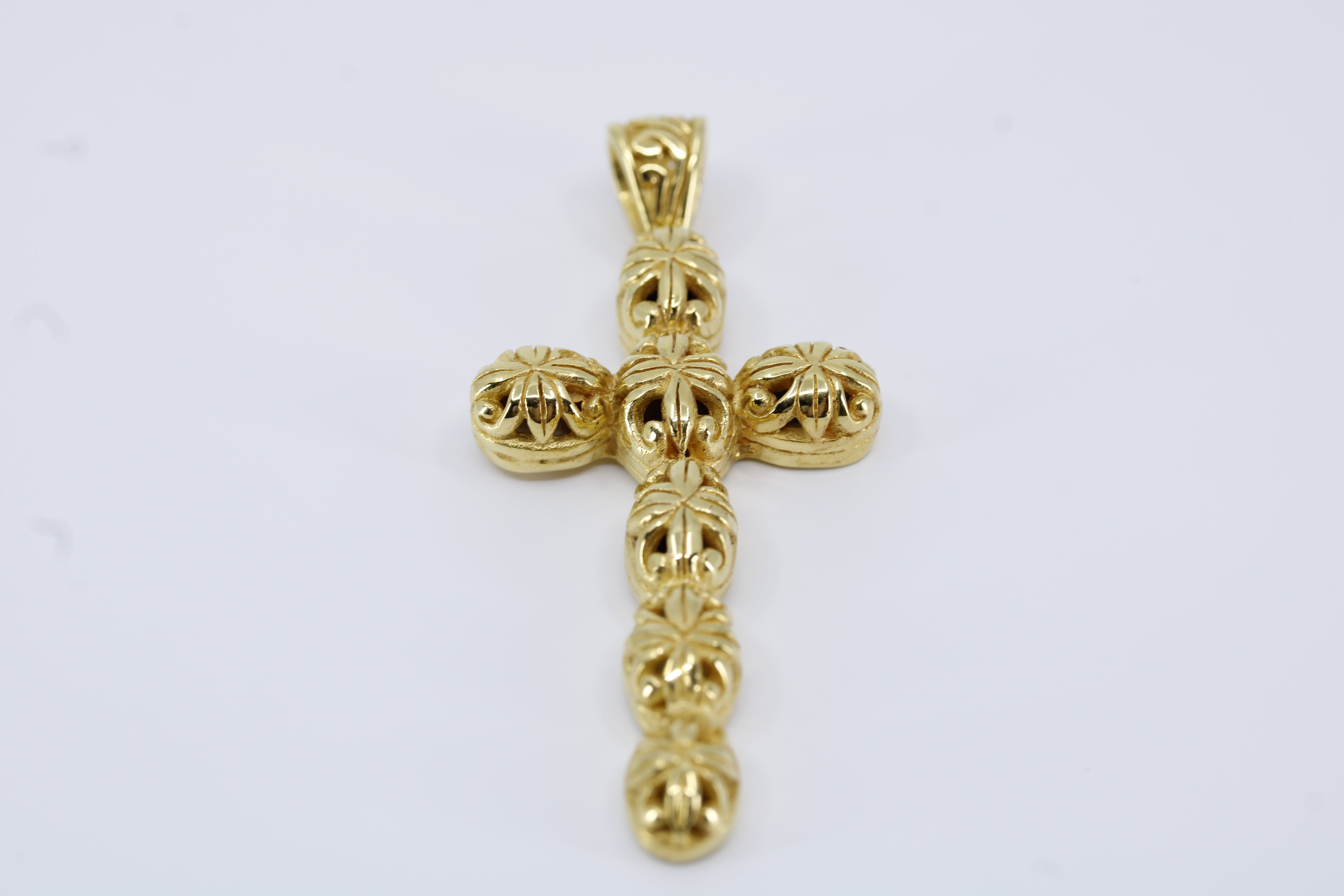 Casa Bali 18K Gold Vermeil Ornate Cross Pendant