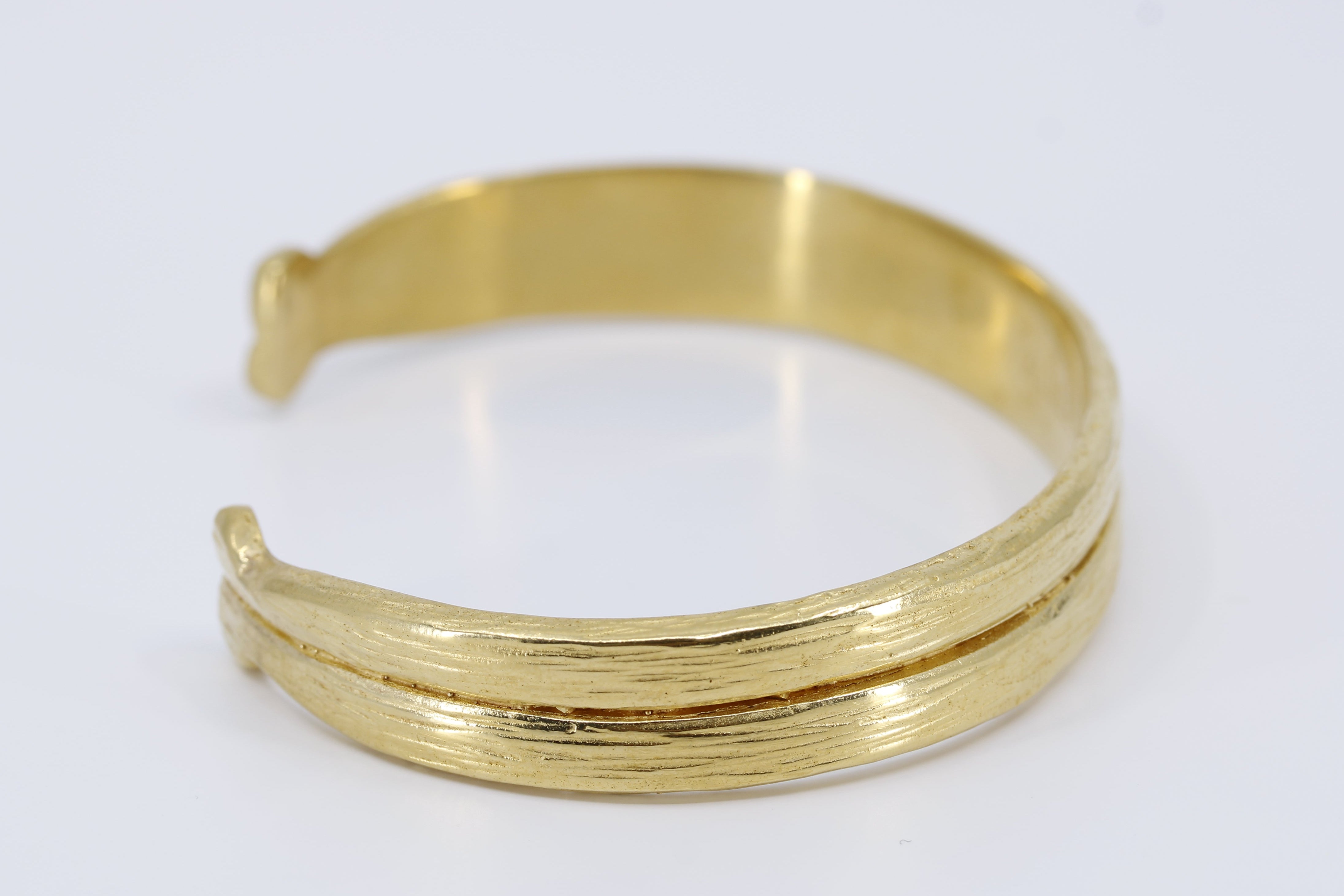 JAYA 18K Gold Vermeil Two Row Cuff Bracelet