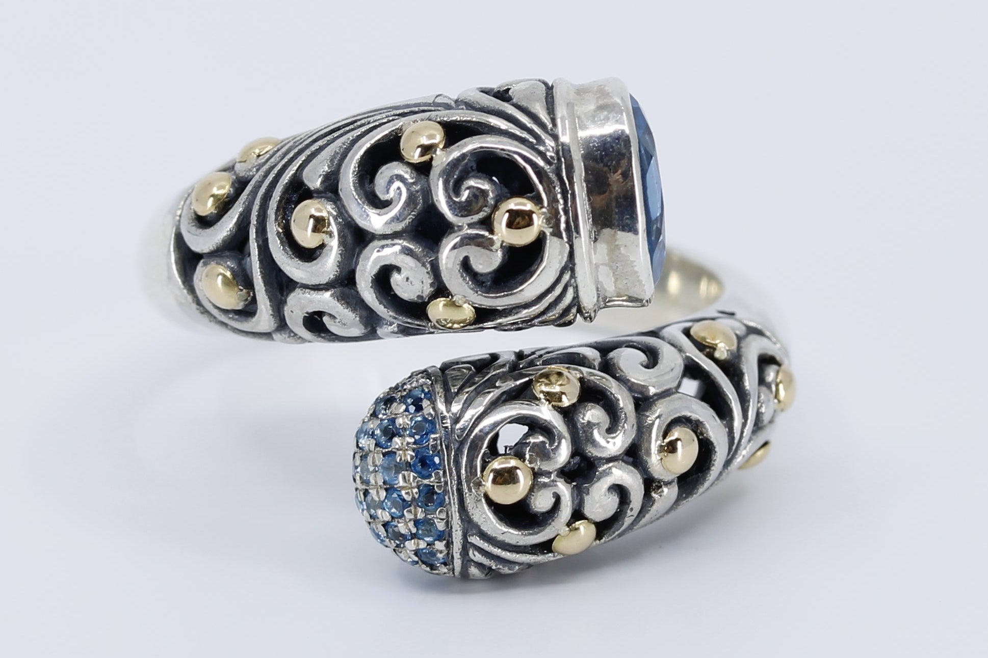 ALBA Blue Topaz Bypass Ring