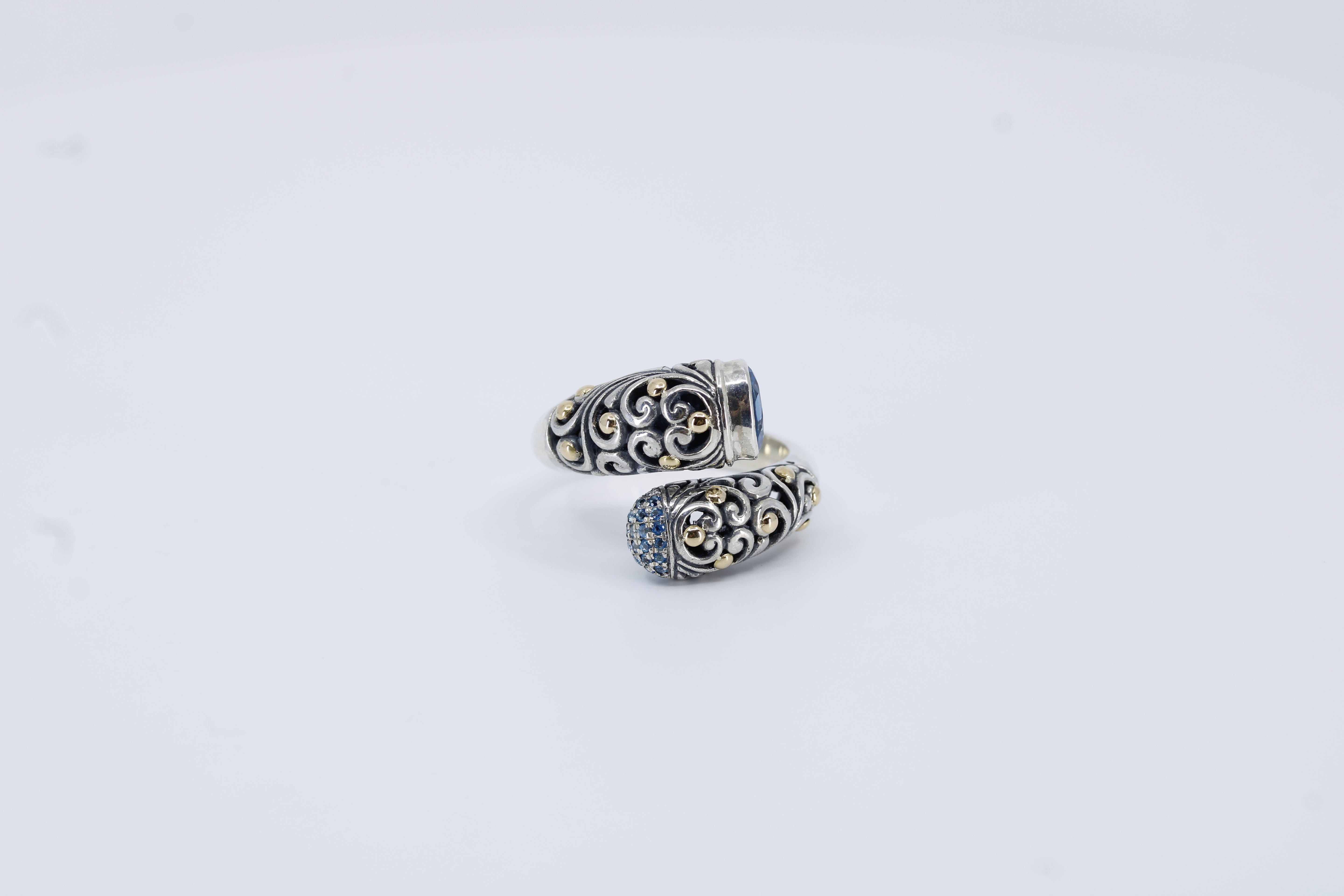 Casa Bali Blue Topaz Bypass Ring