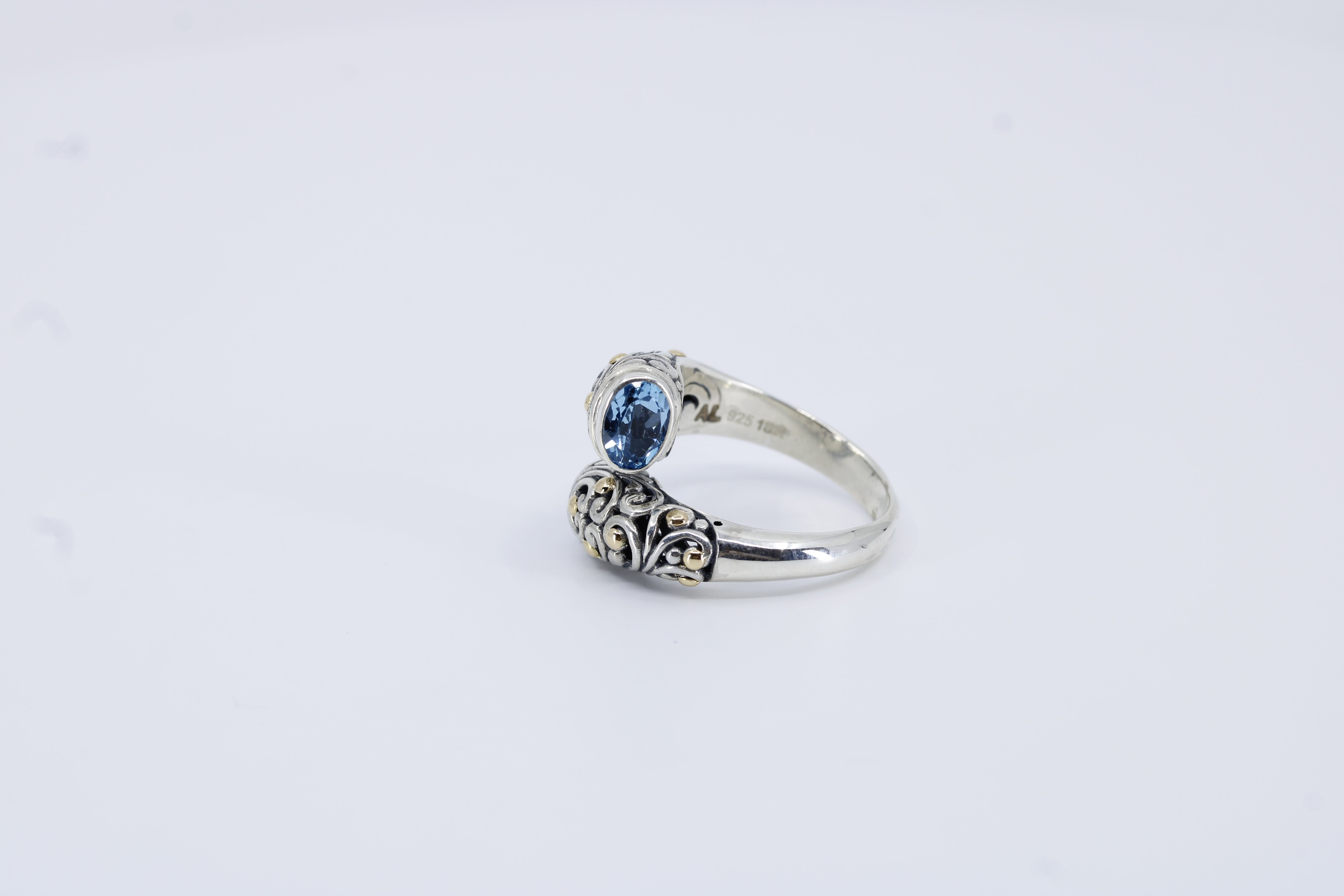 Casa Bali Blue Topaz Bypass Ring