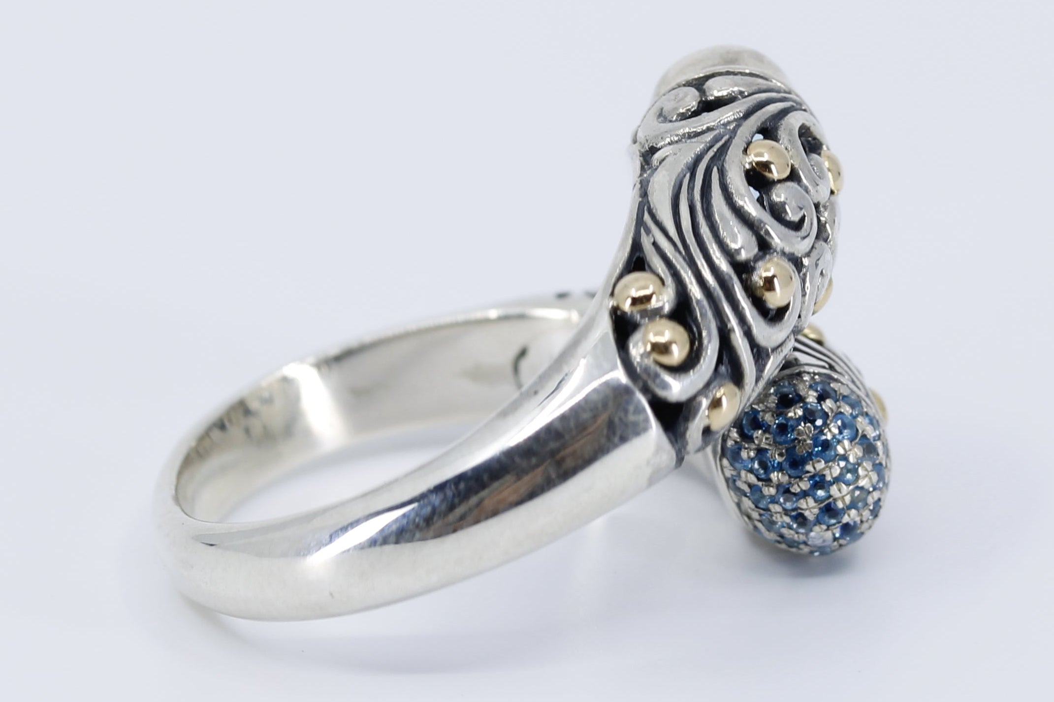 ALBA Blue Topaz Bypass Ring