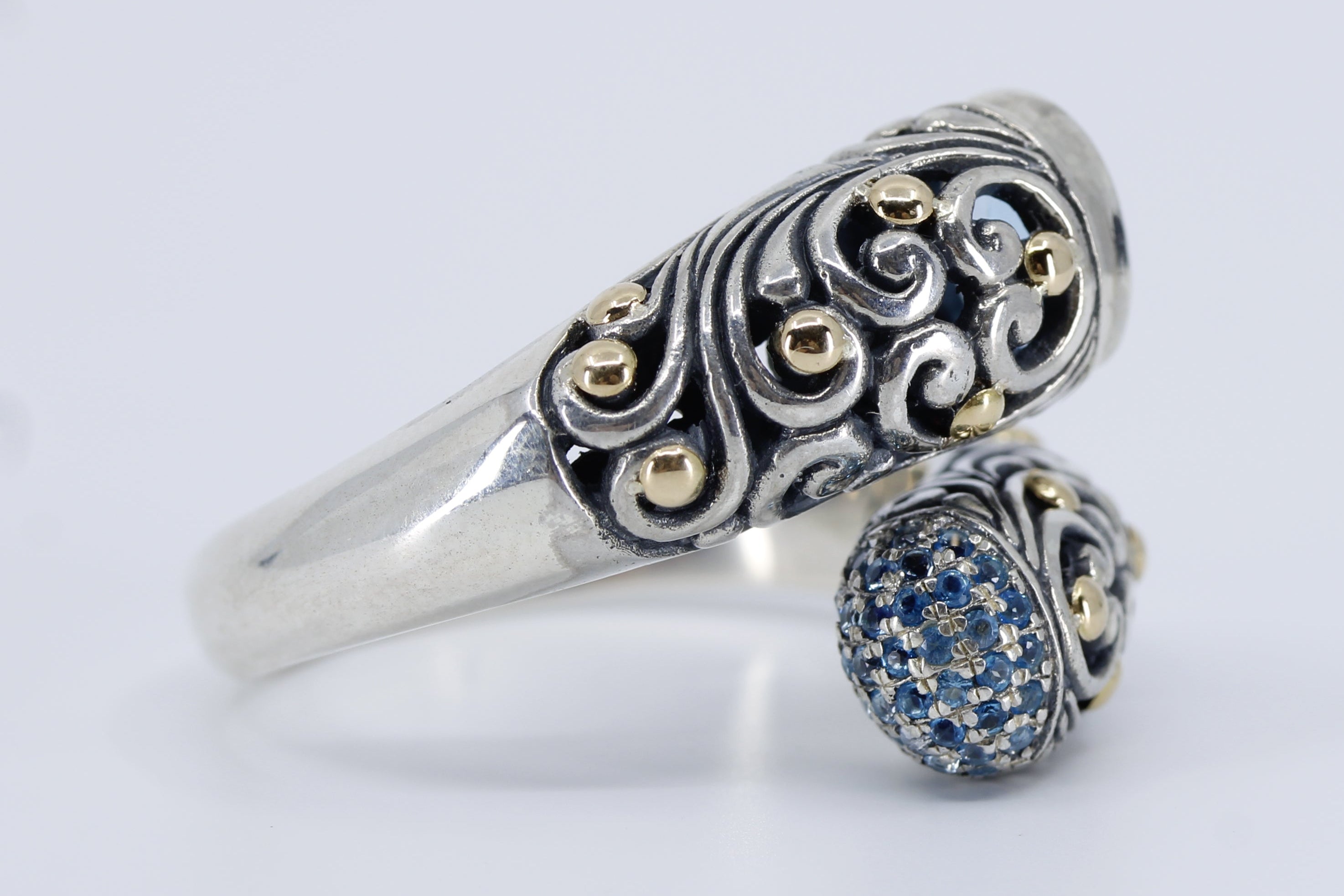 ALBA Blue Topaz Bypass Ring