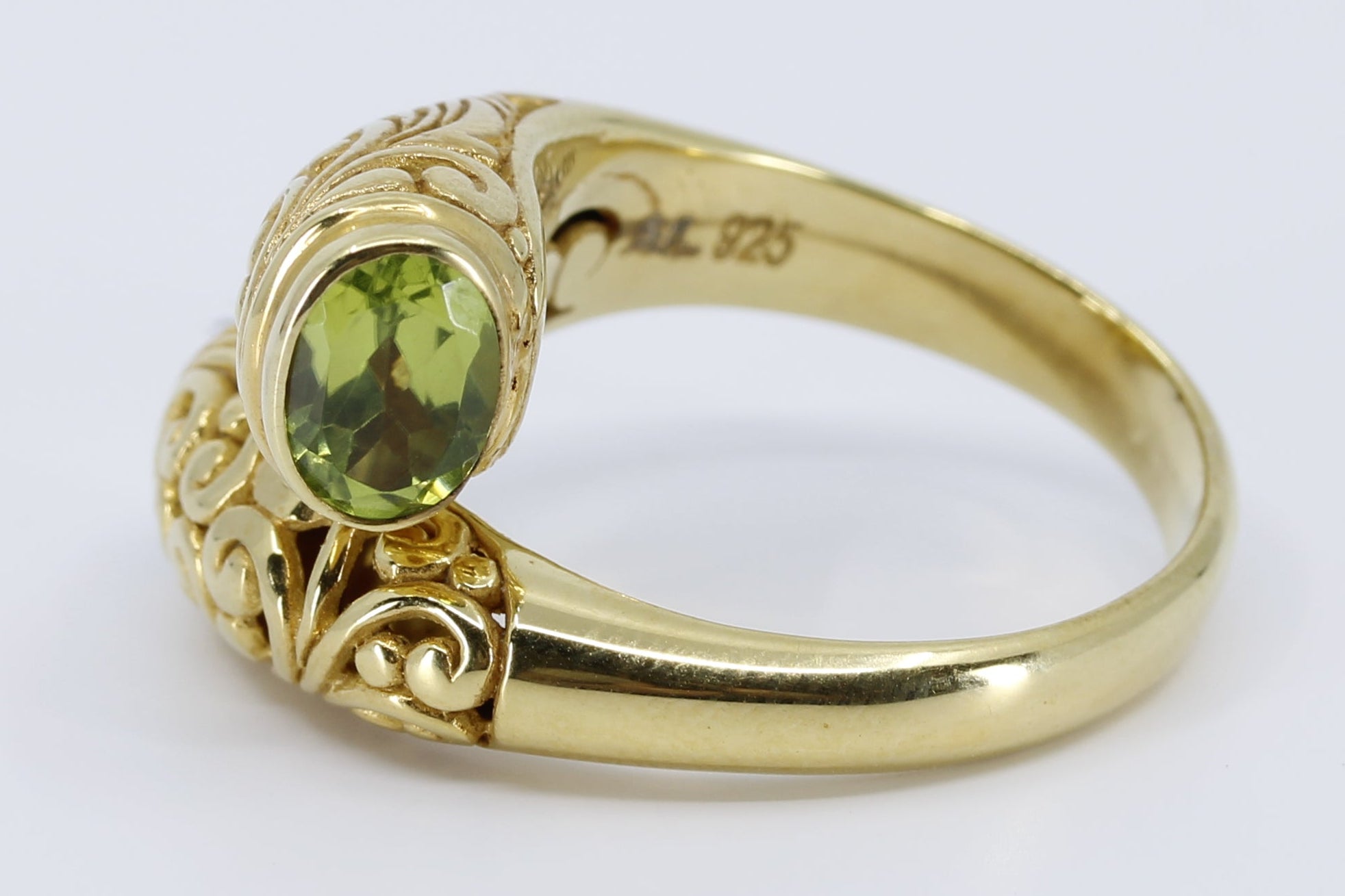 ALBA  18K Gold Vermeil Peridot Bypass Ring
