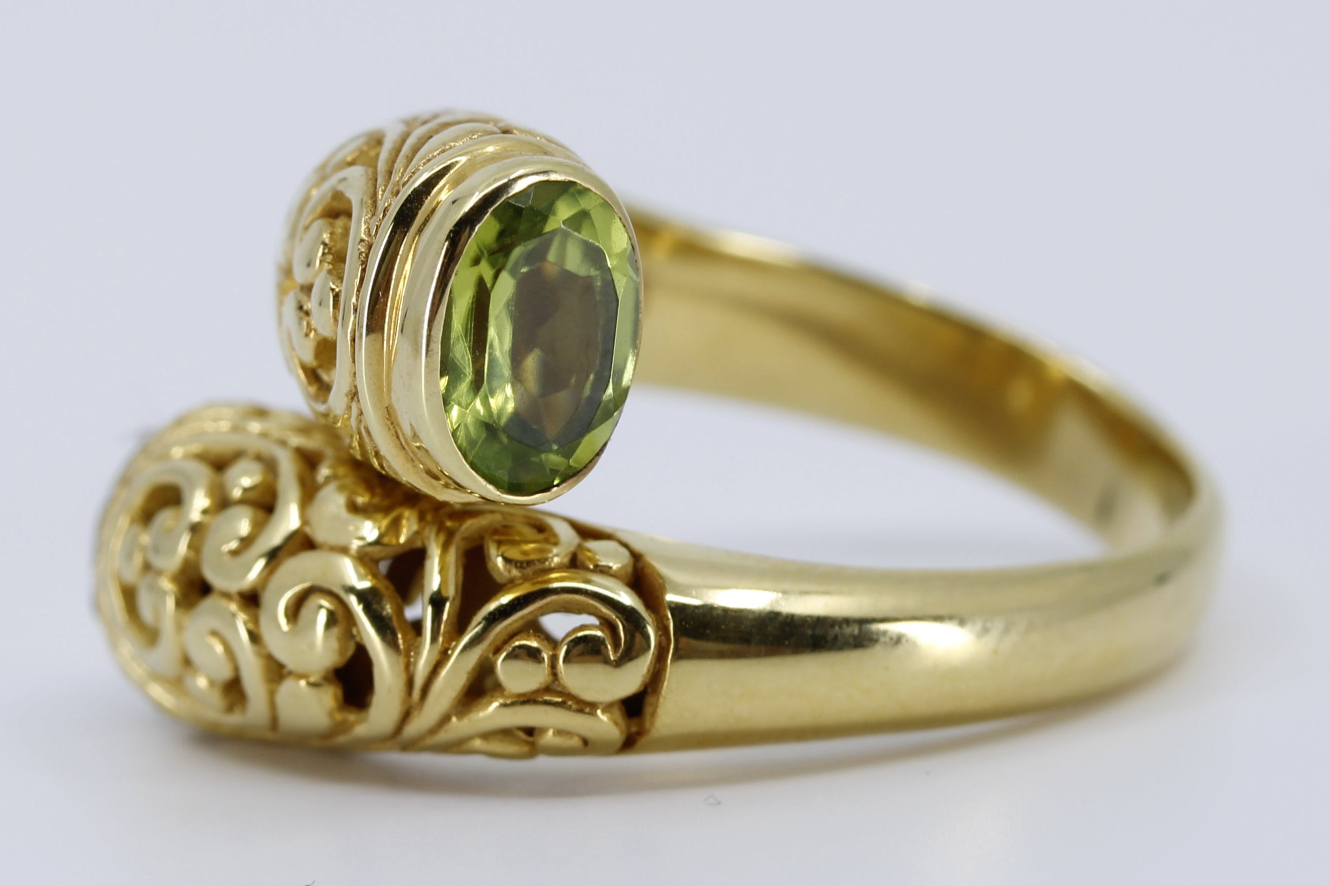 ALBA  18K Gold Vermeil Peridot Bypass Ring