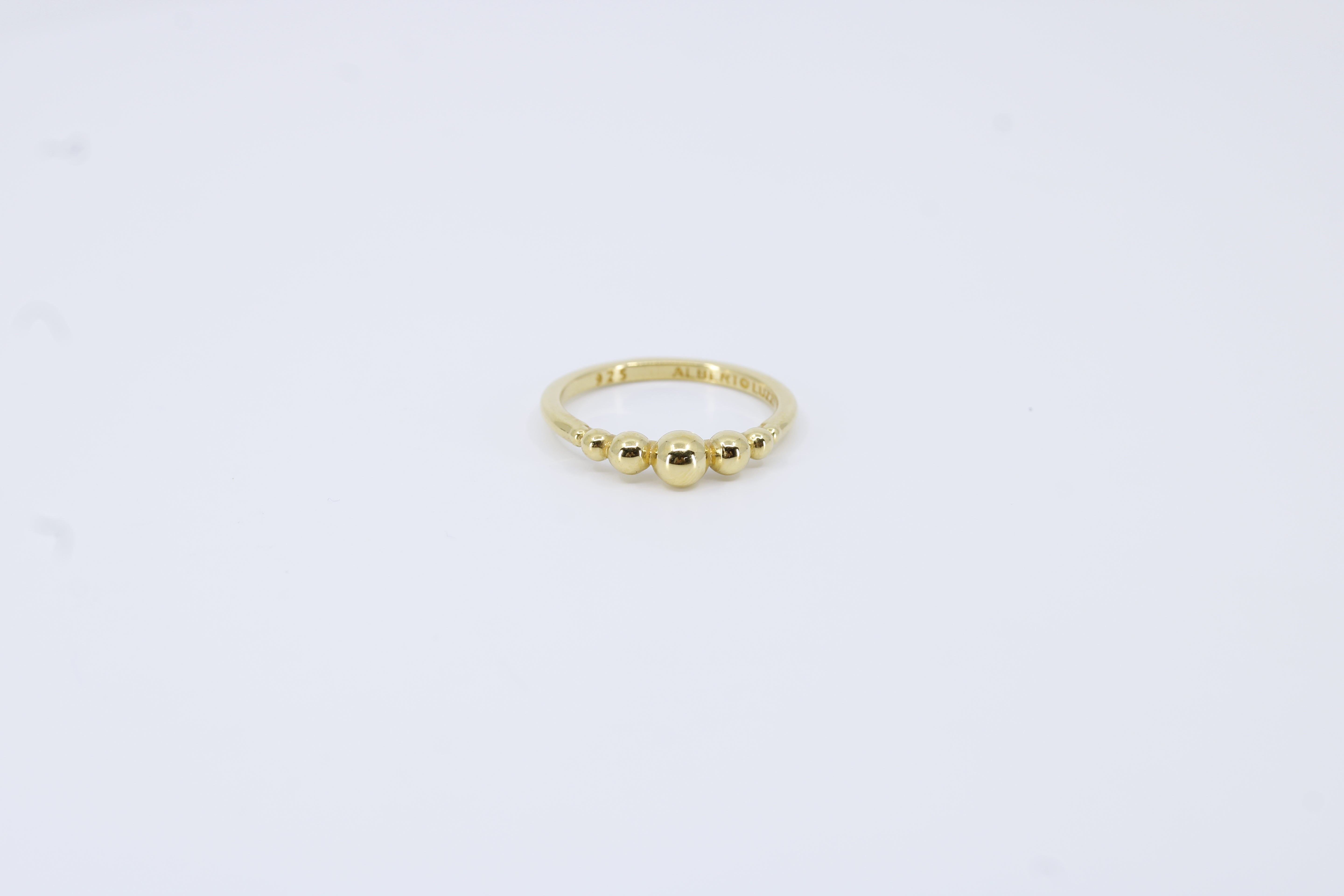 Linea 18K Gold Vermeil Beaded Band Ring