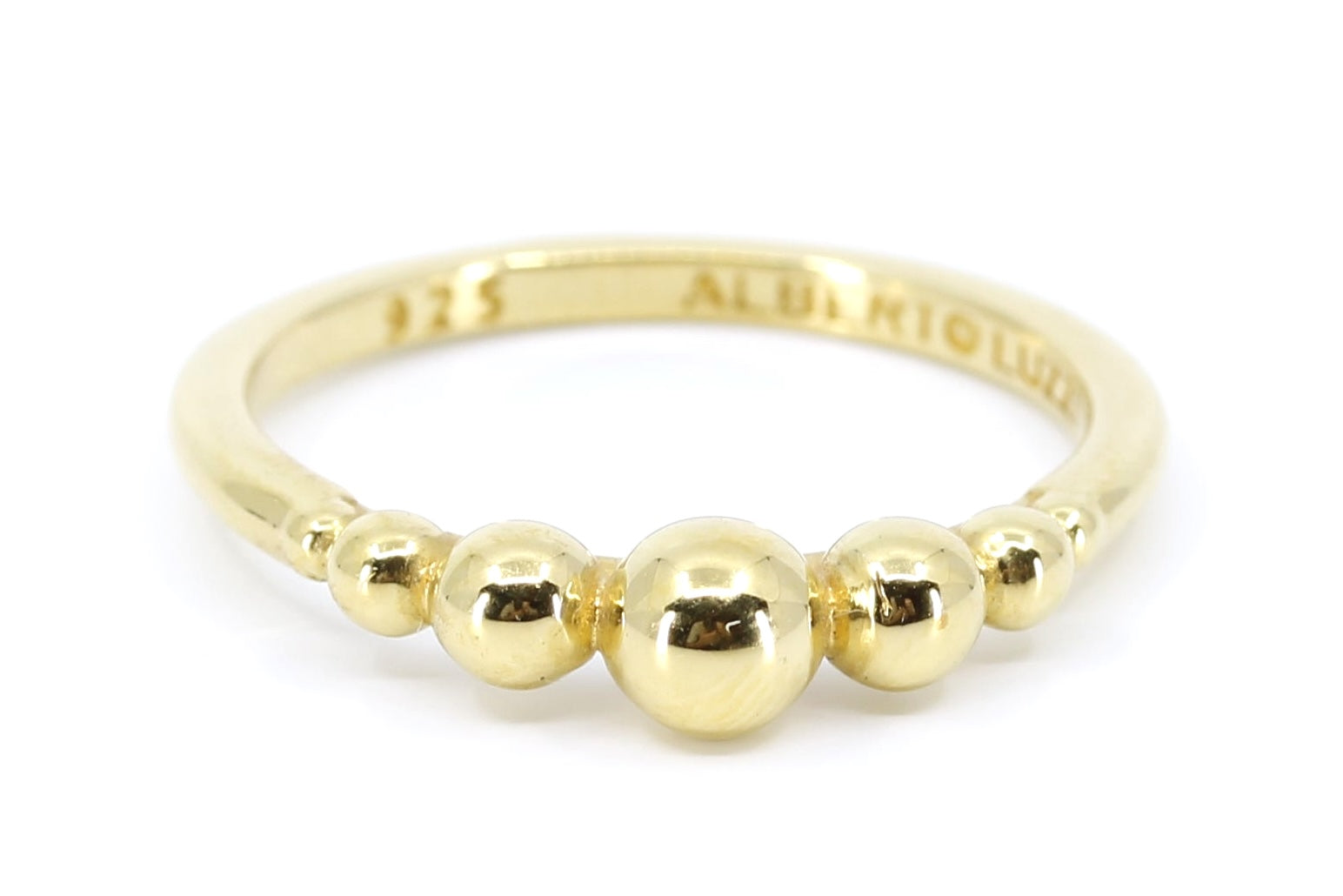 ASCENT  18K Gold Vermeil Beaded Band Ring