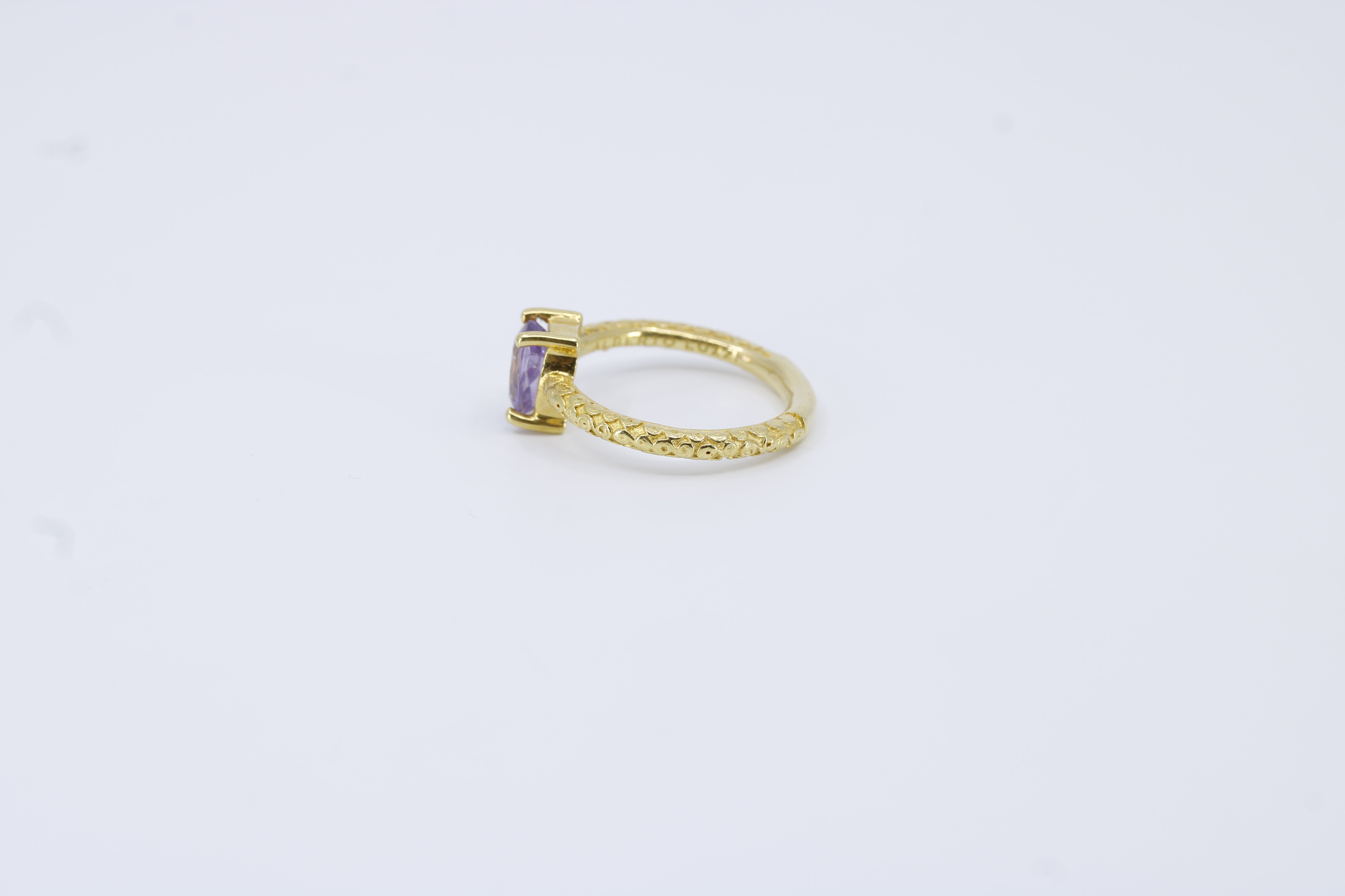 Il Gattopardo Solitaire Ring with Amethyst