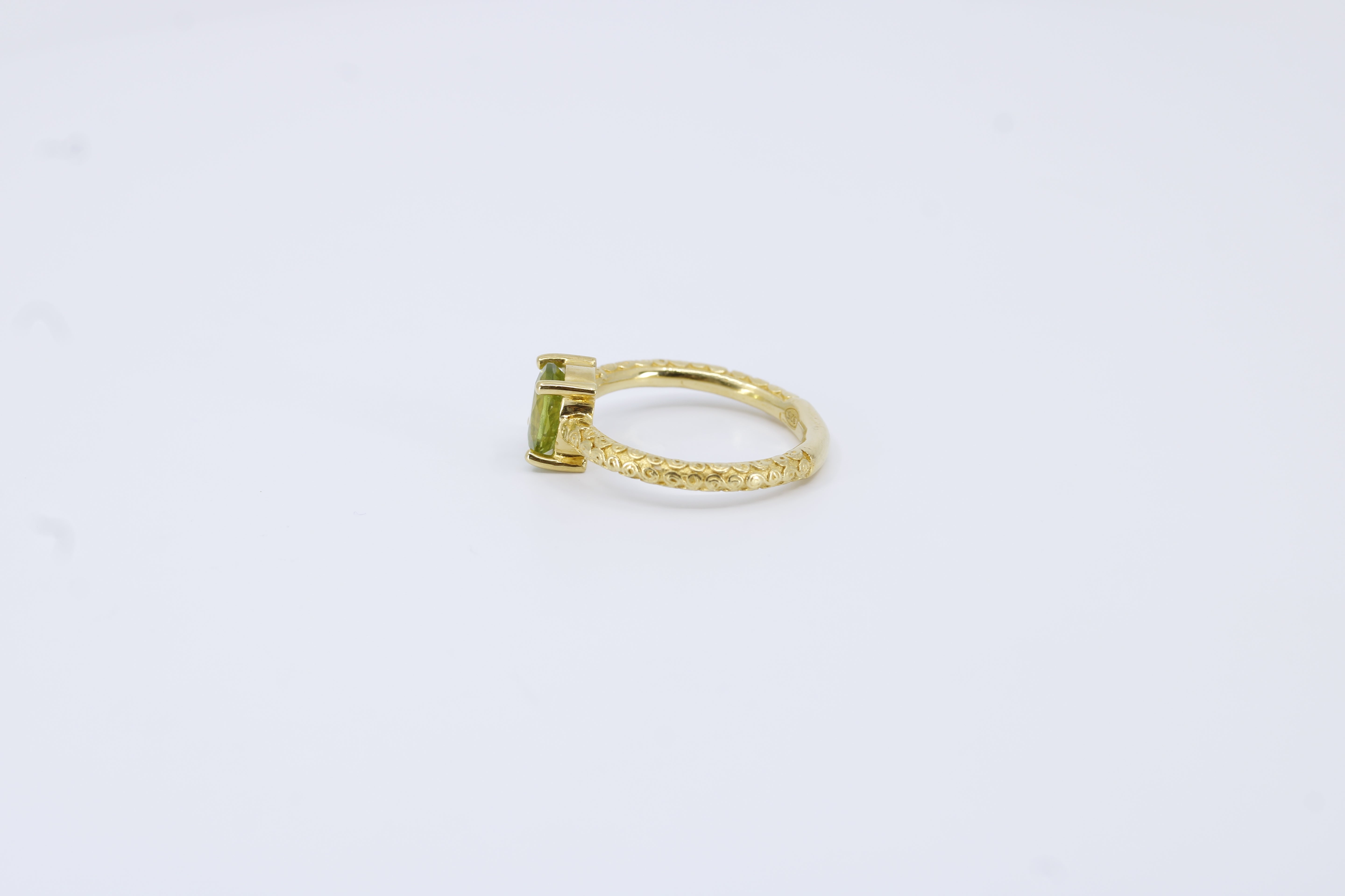Il Gattopardo Solitaire Ring with Green Amethyst