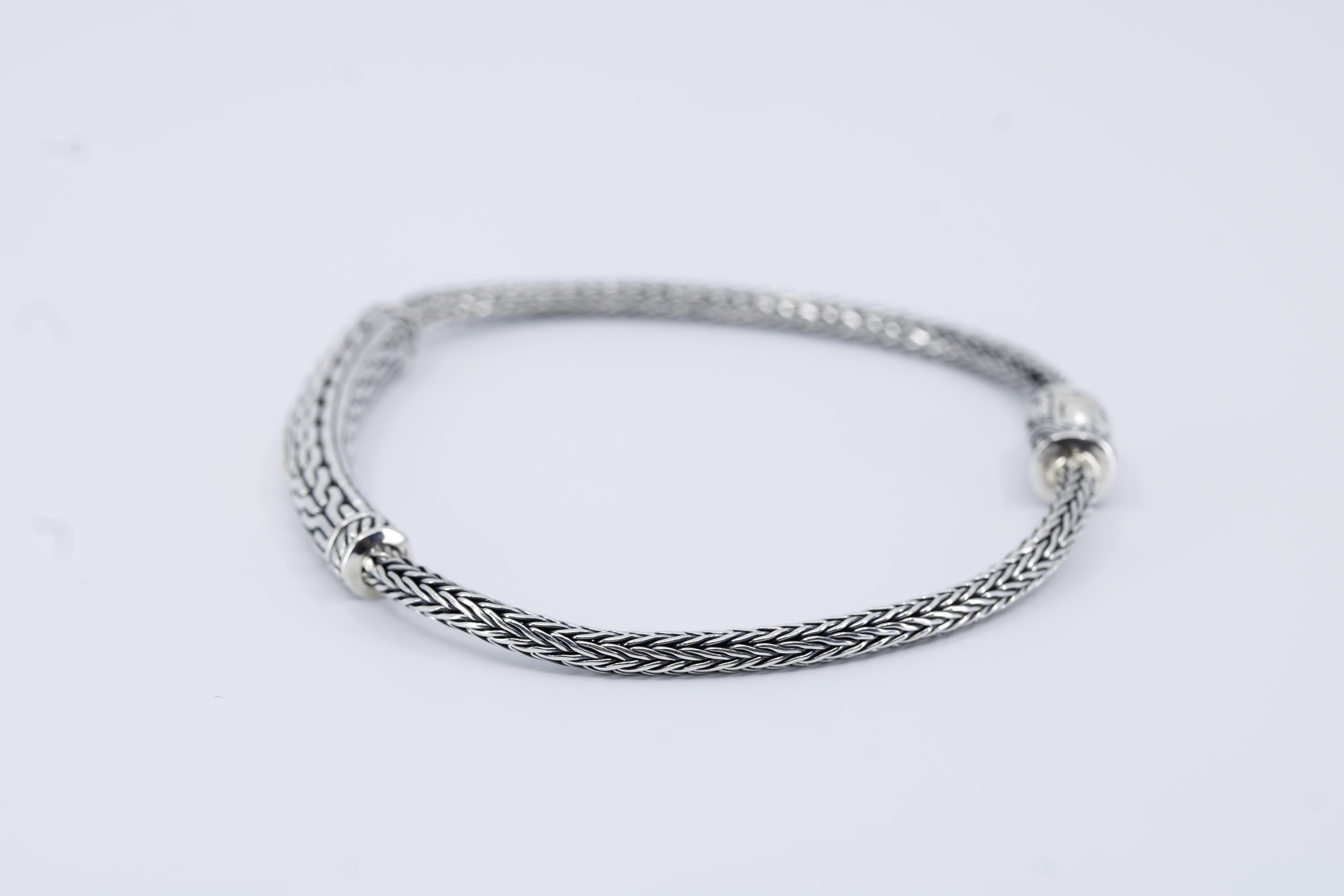 Casa Bali Woven Station Bracelet with 18K Gold Detail