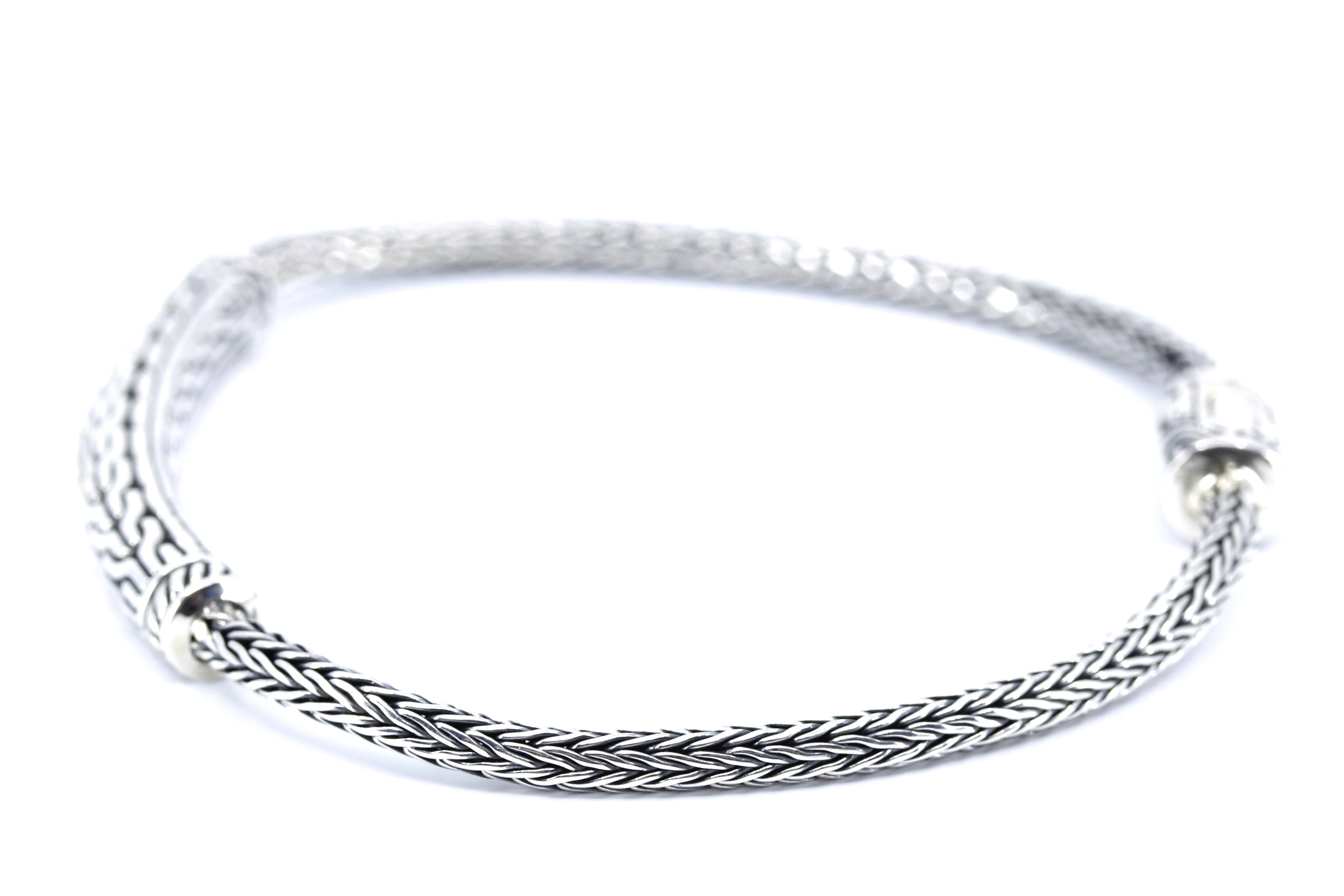 SREYA Woven Station Bracelet with 18K Gold Detail