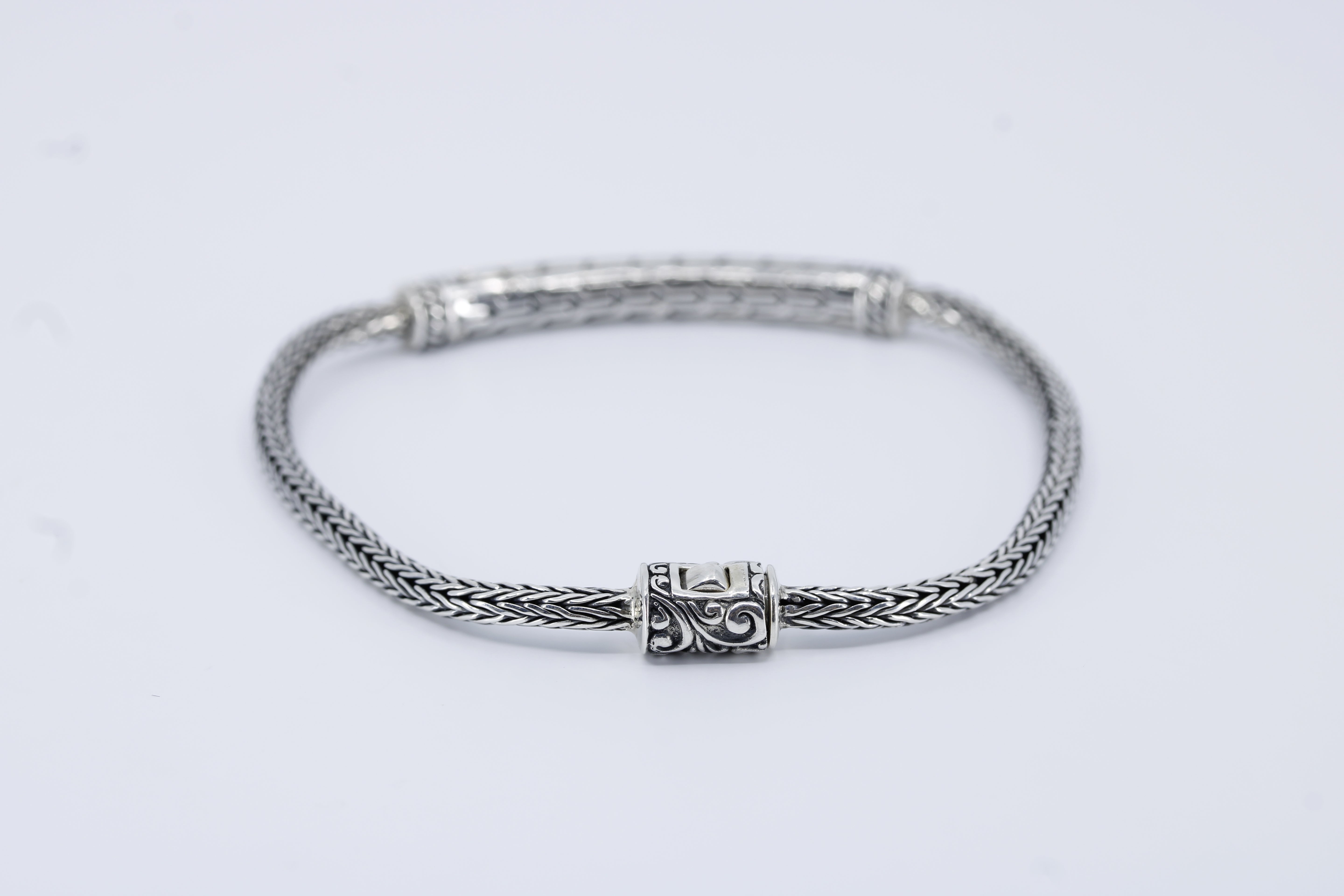 Casa Bali Woven Station Bracelet with 18K Gold Detail