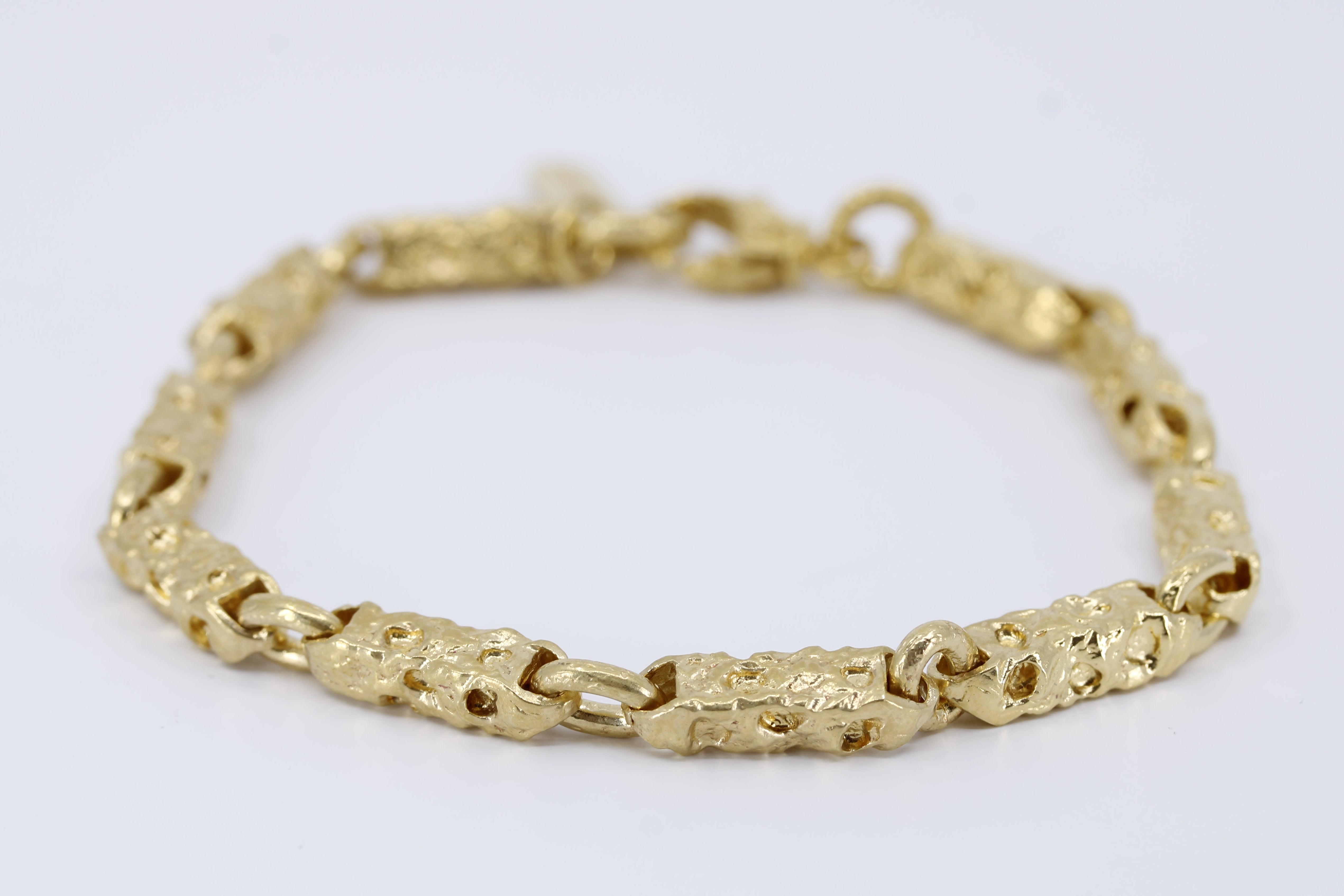JAYA 18K Gold Vermeil Forge Link Bracelet