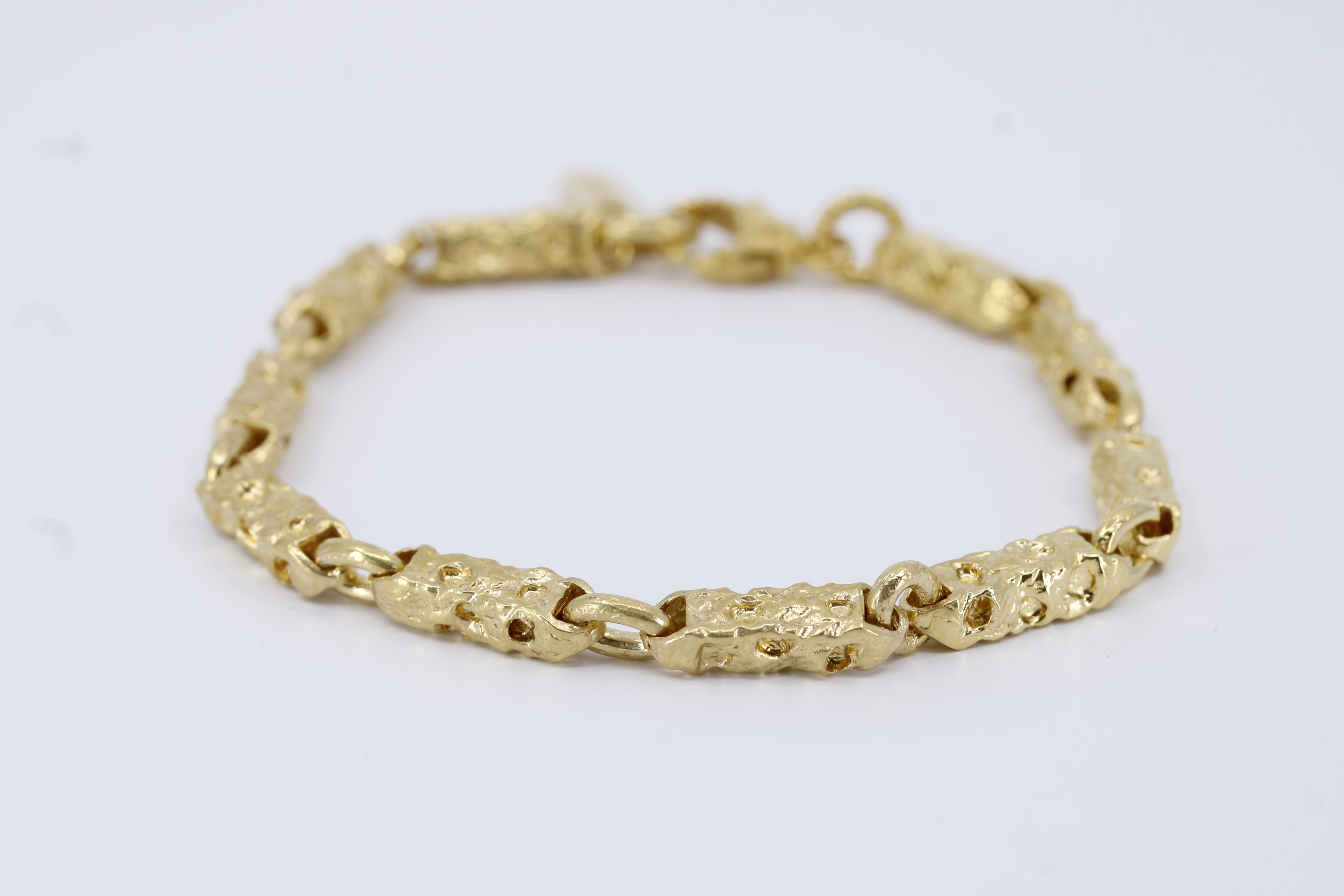 AL CANAL 18K Gold Vermeil Forge Link Bracelet