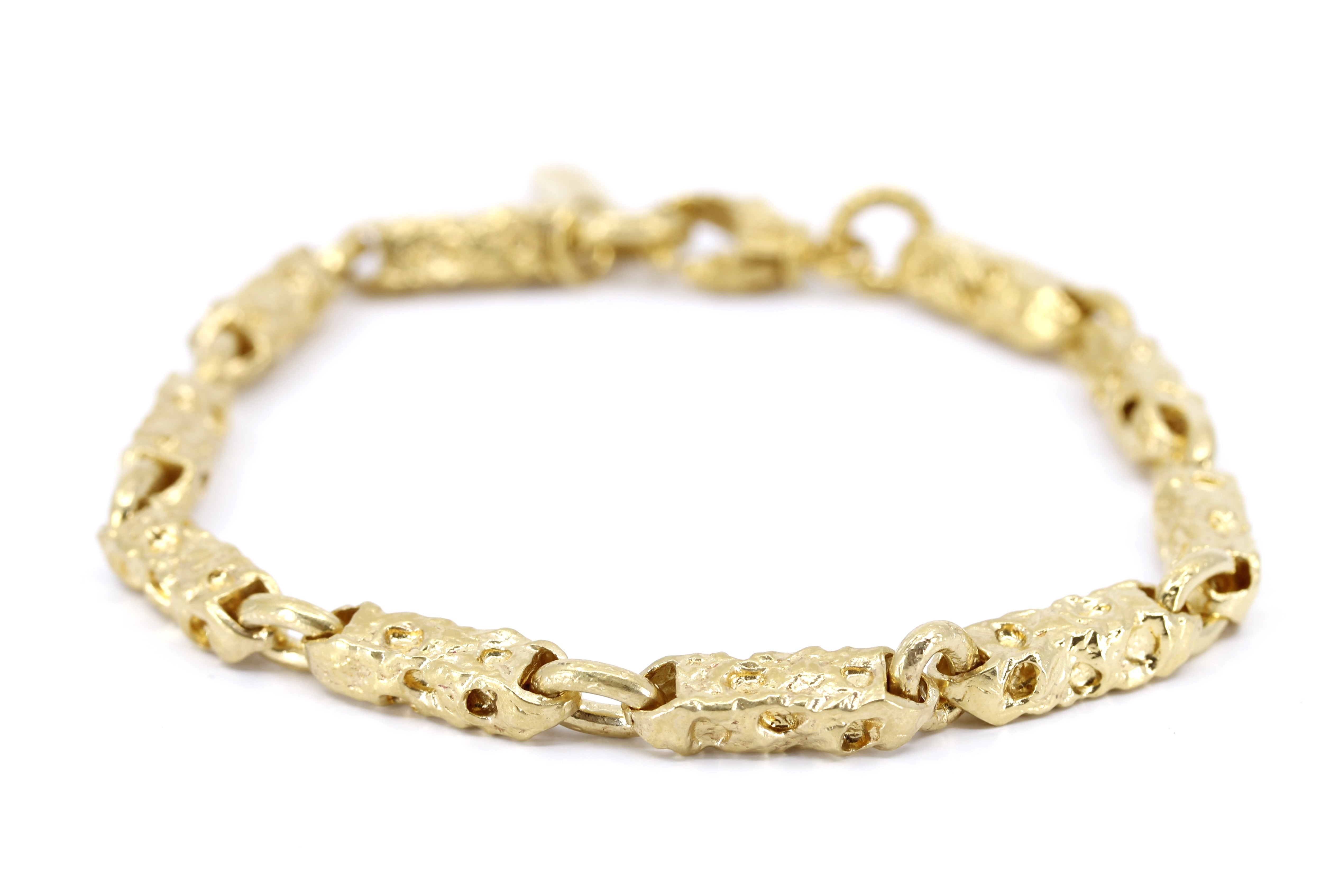 JAYA 18K Gold Vermeil Forge Link Bracelet