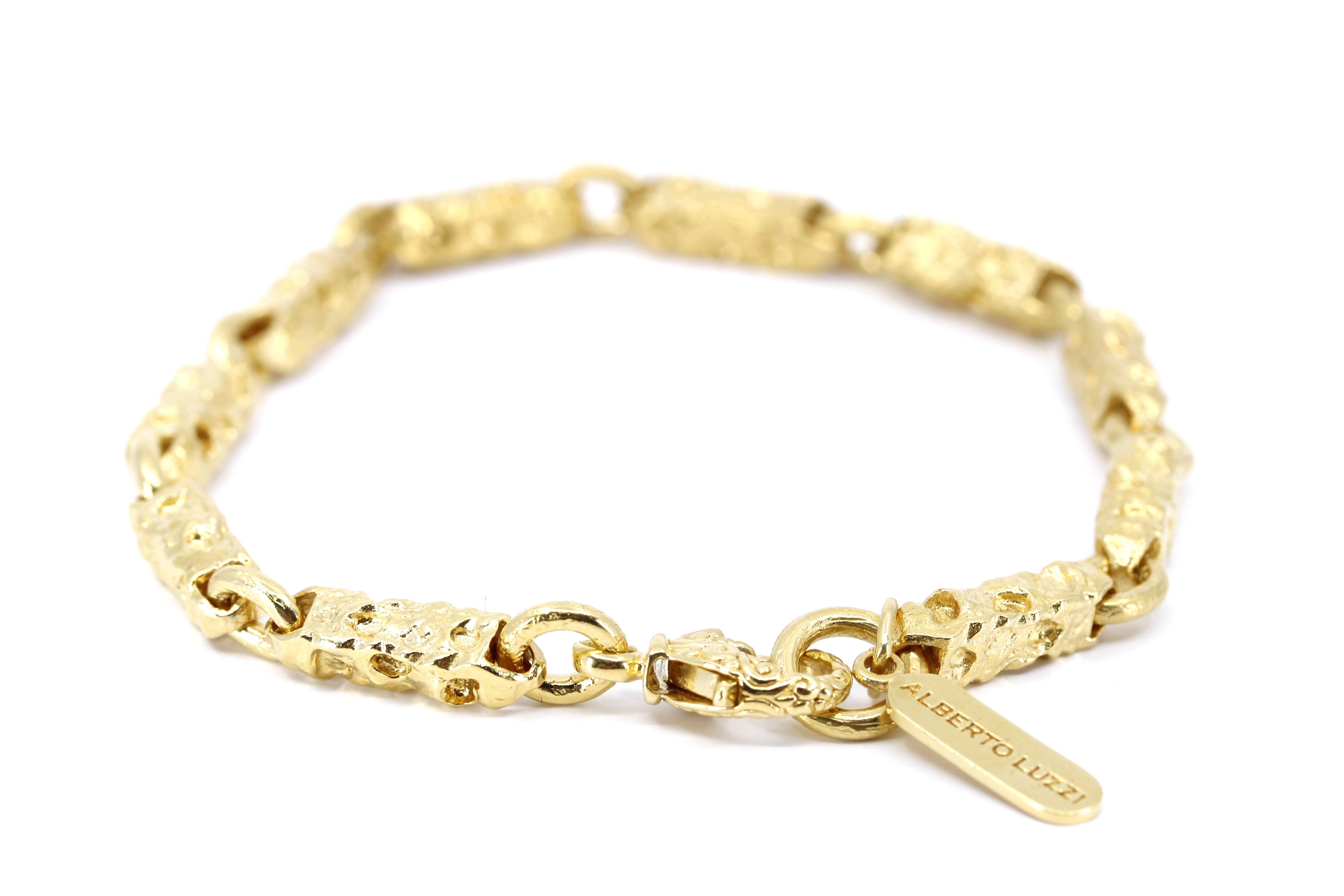 JAYA 18K Gold Vermeil Forge Link Bracelet