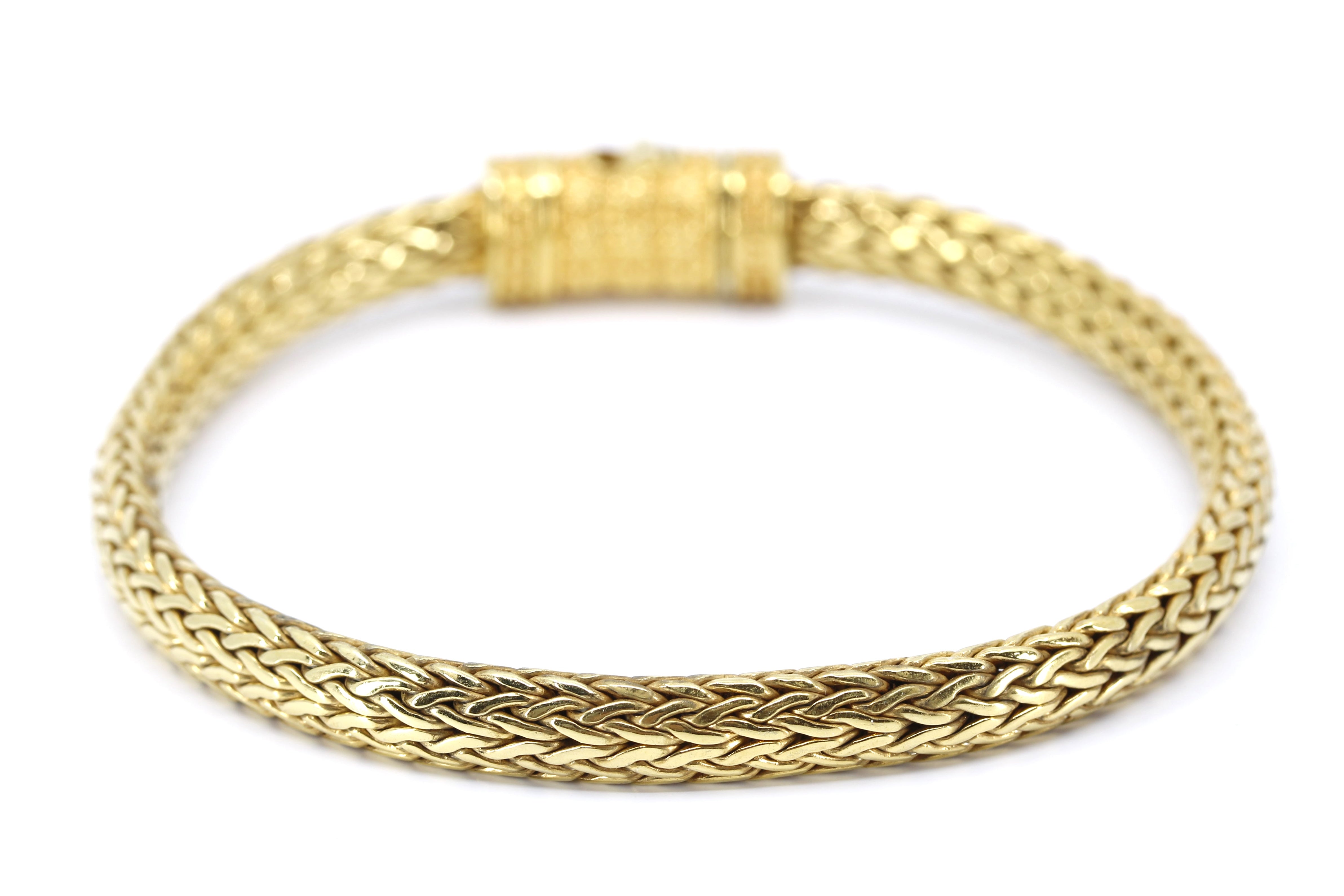 DALILA  Spiga Bracelet with Pavé Lock
