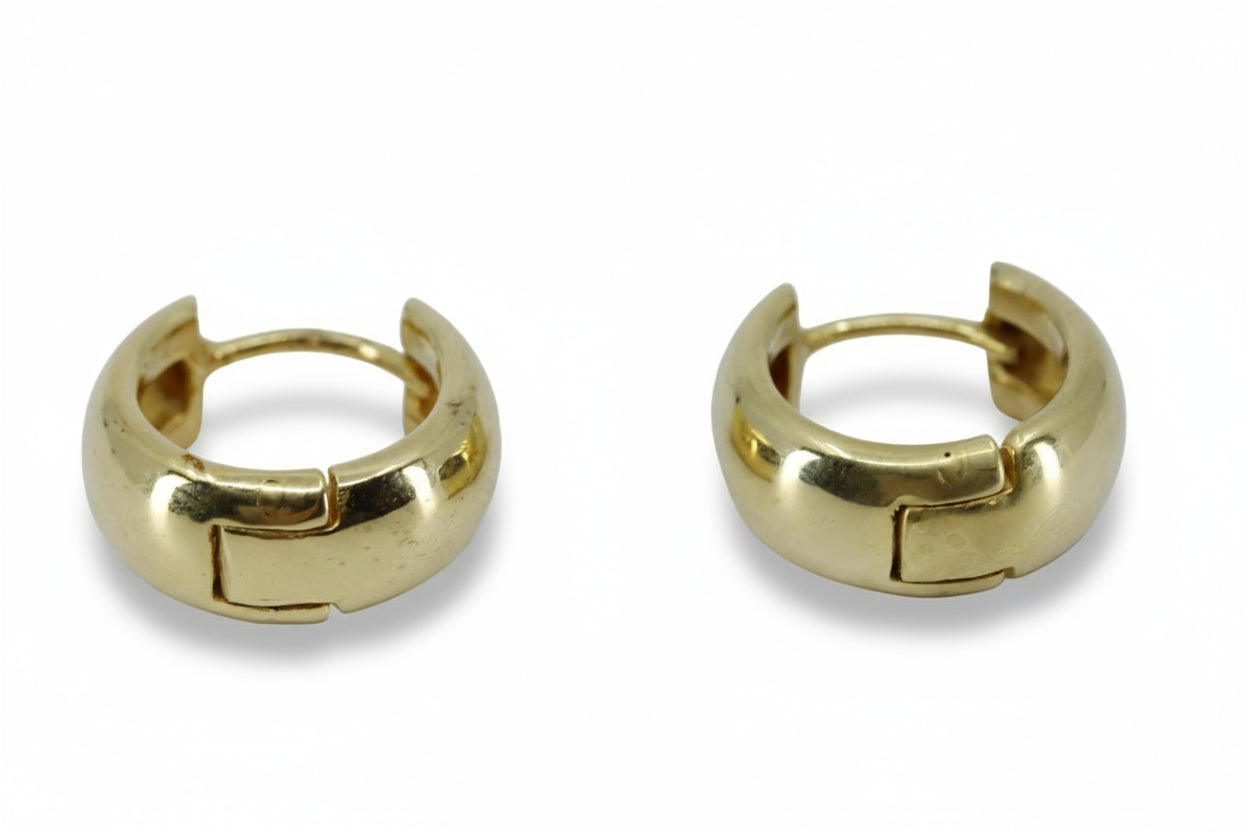 ASCENT 18K Gold Vermeil Bold Huggie Earrings