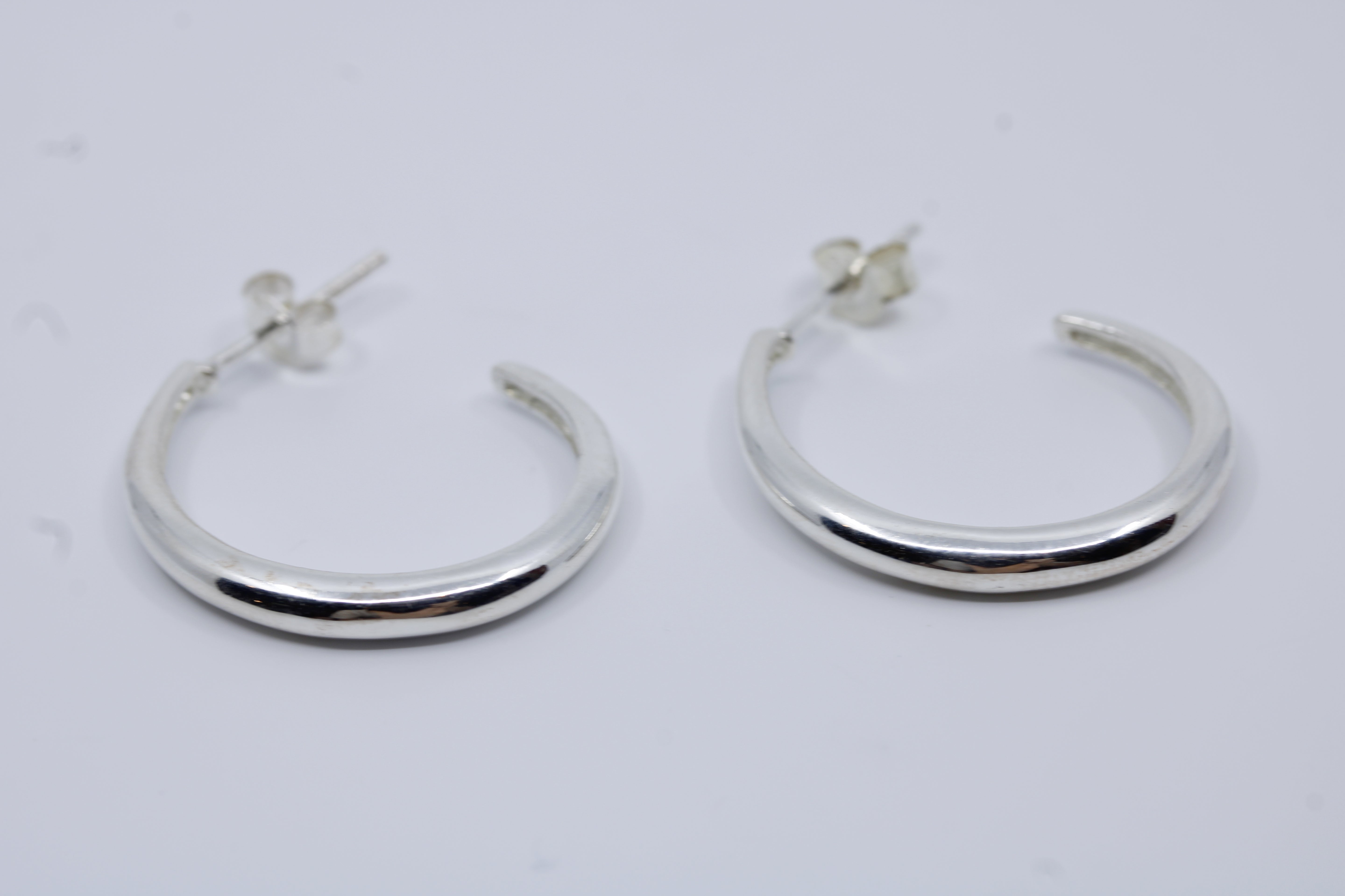 Linea Half Hoop Earrings