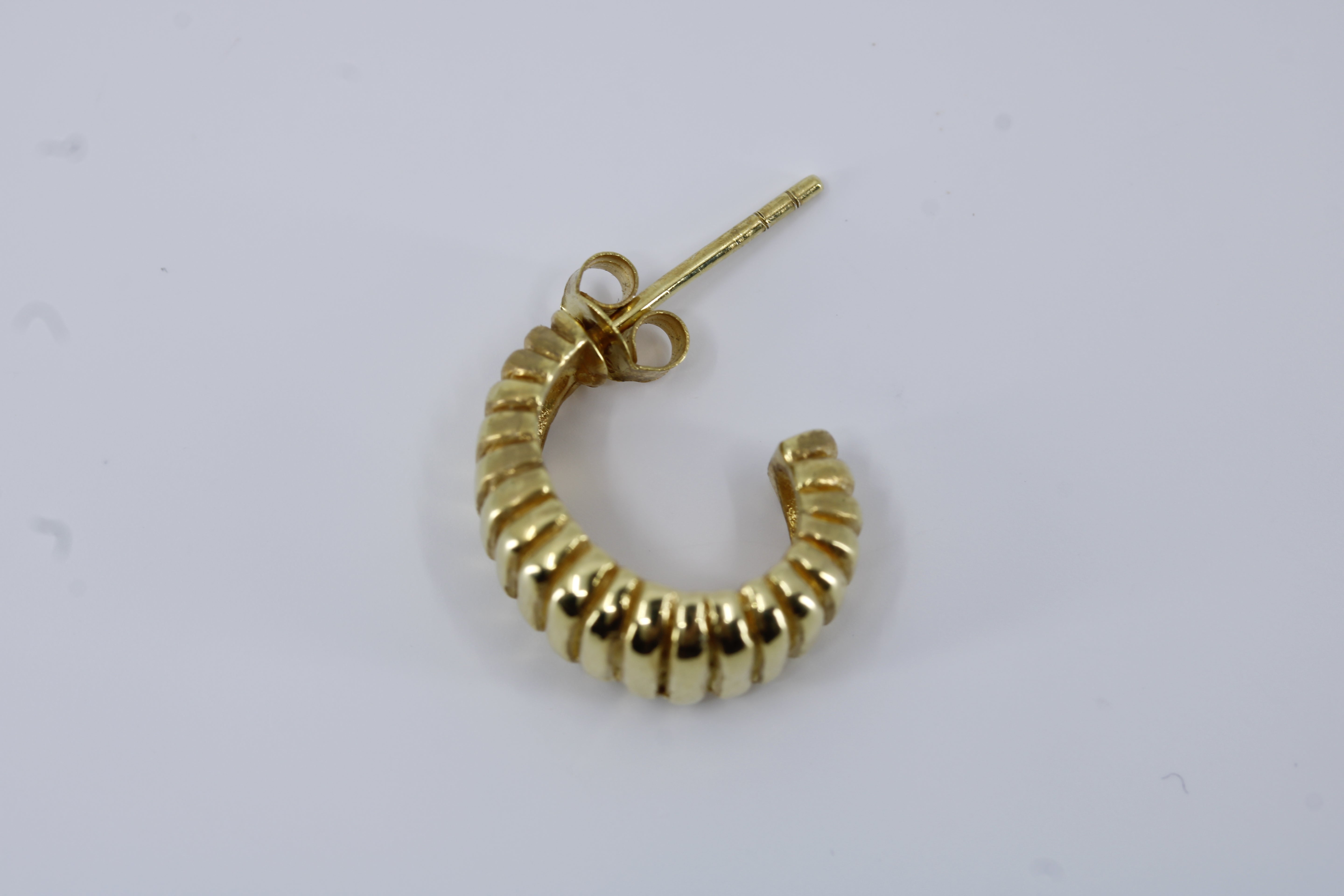 Linea 18K Gold Vermeil Ribbed Hoop Earrings
