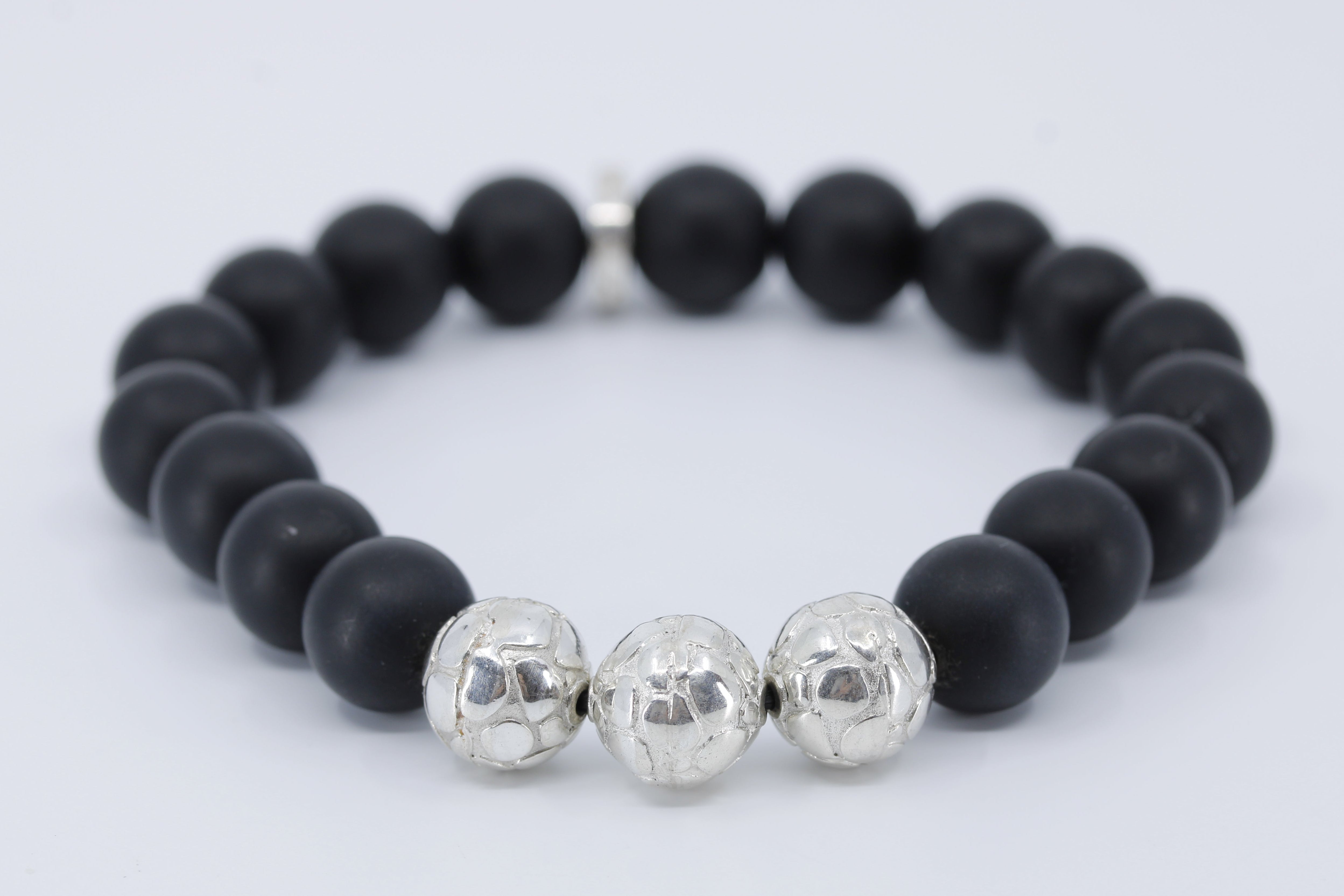 BOND Black Onyx Triple Bracelet