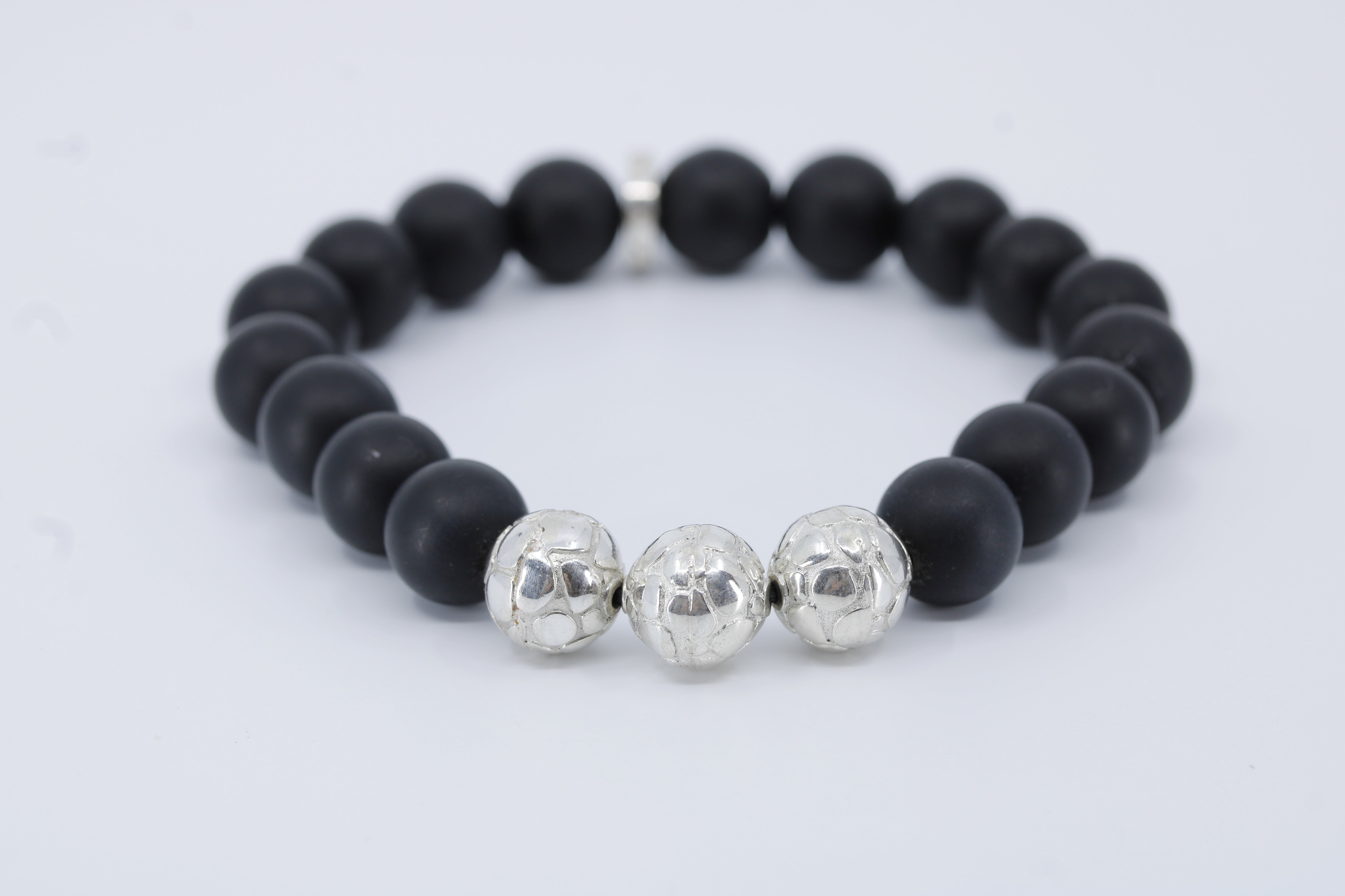 Monaco Black Onyx Triple Bracelet