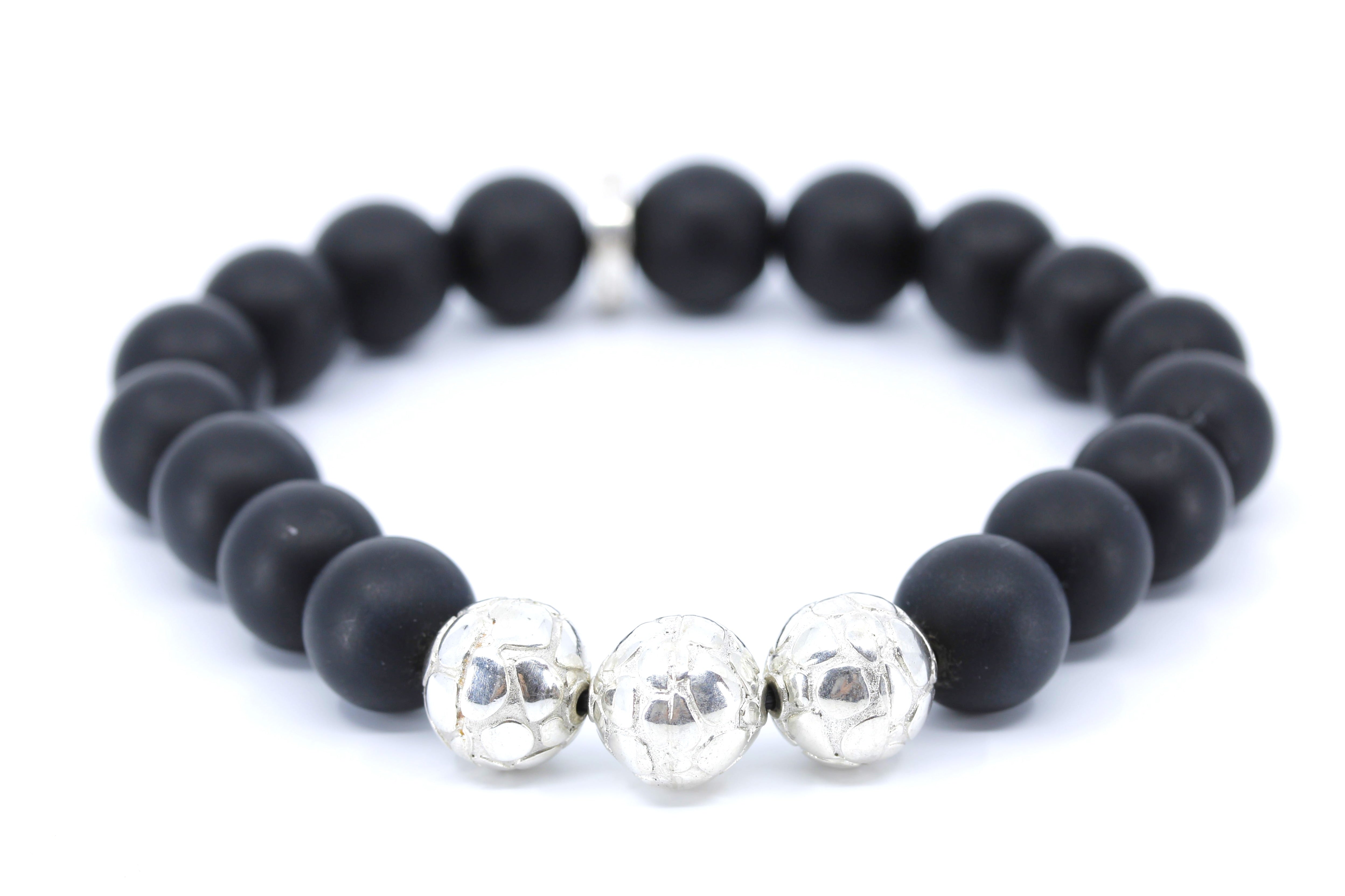 BOND Black Onyx Triple Bracelet