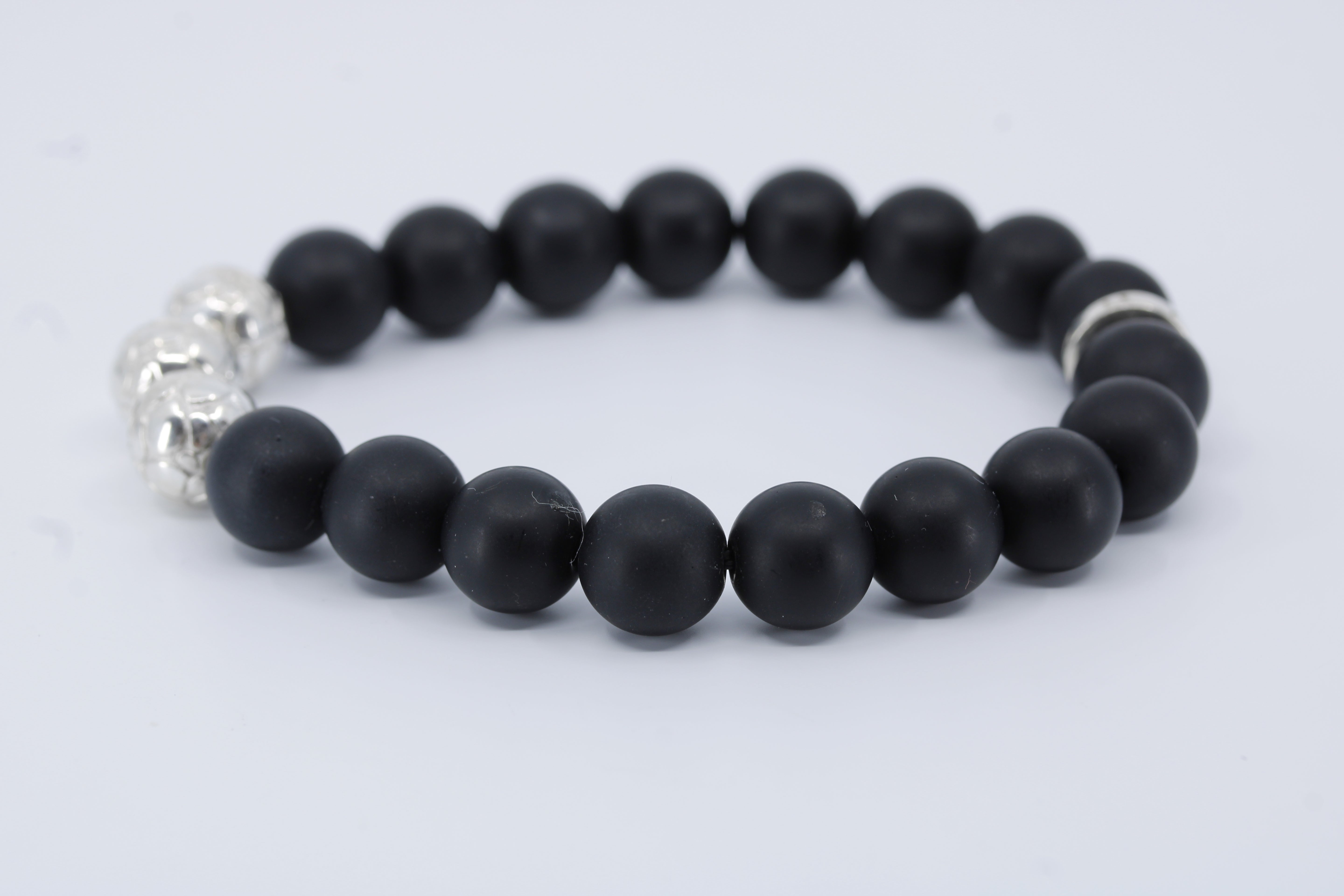 Monaco Black Onyx Triple Bracelet