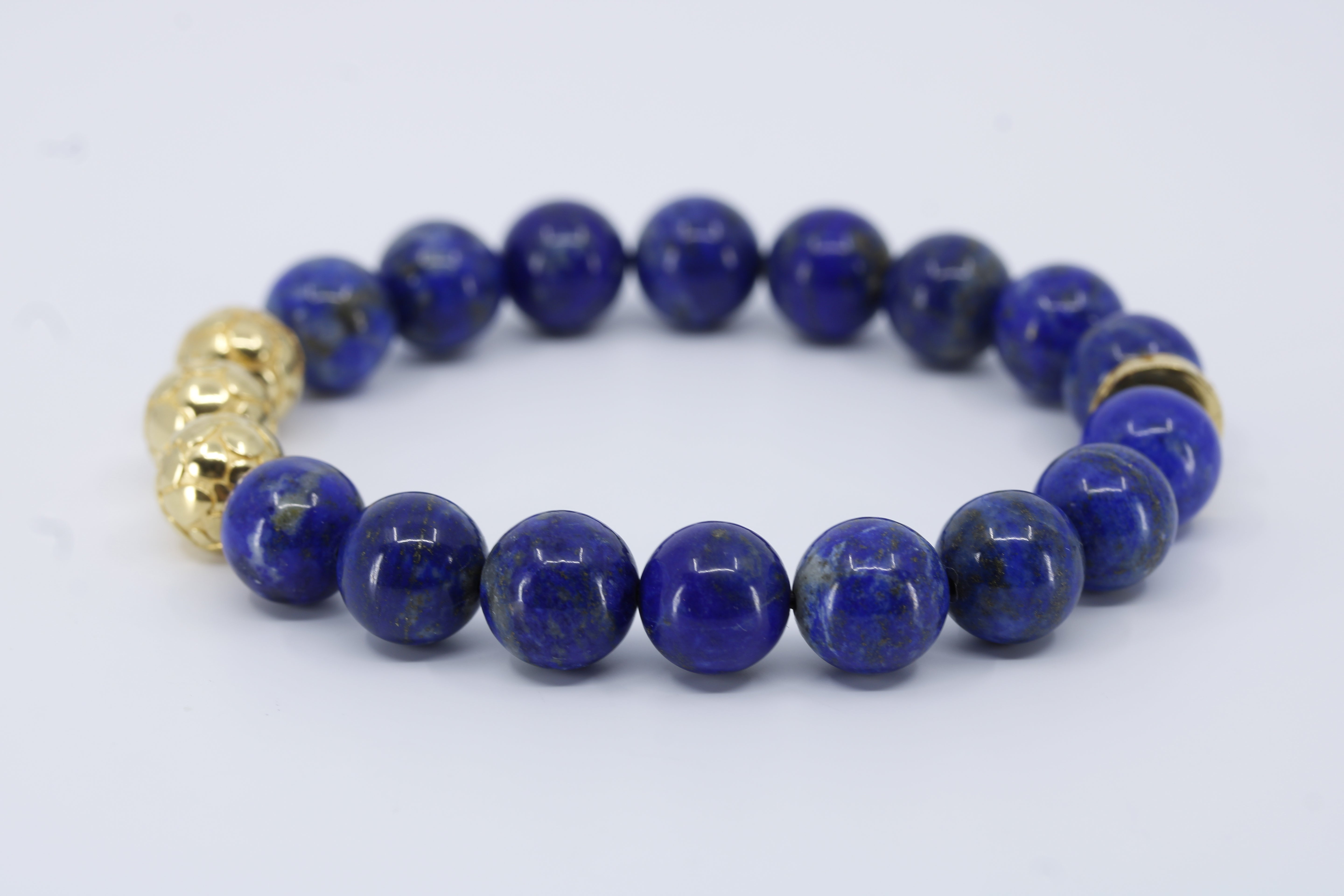 Monaco Lapis Triple Bracelet with 18K Gold Vermeil