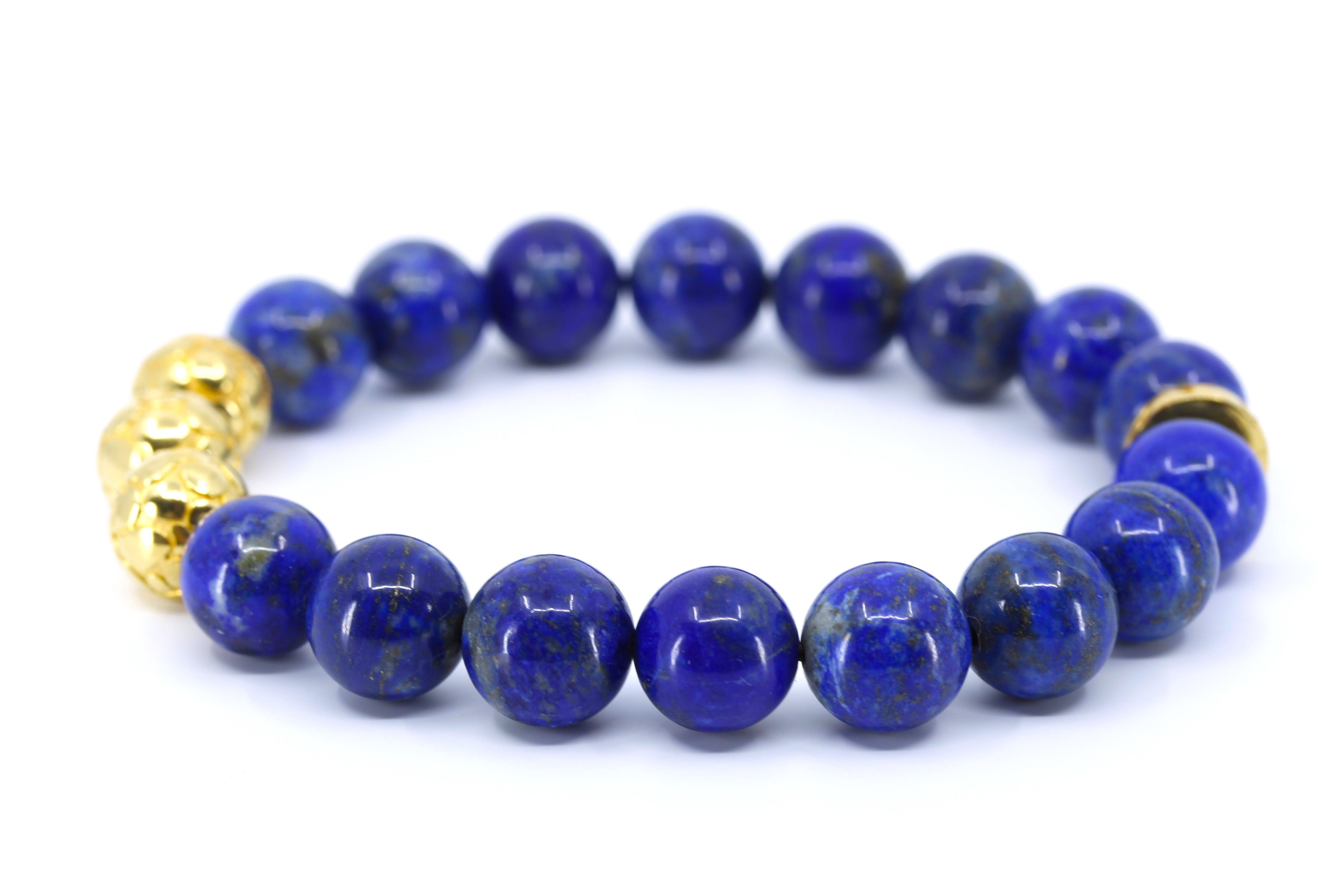 BOND Lapis Triple Bracelet with 18K Gold Vermeil